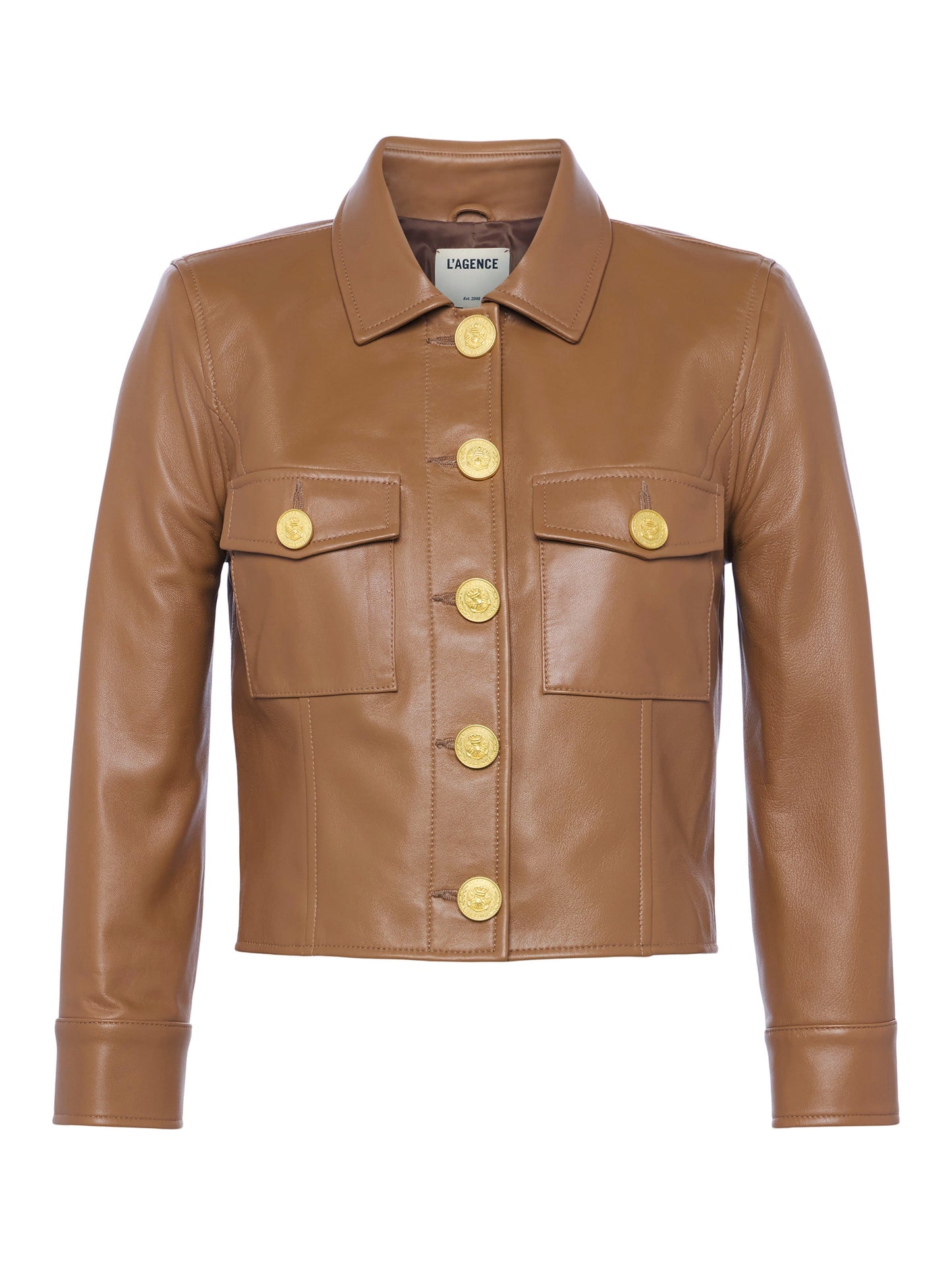 Kumi Cropped Leather Jacket