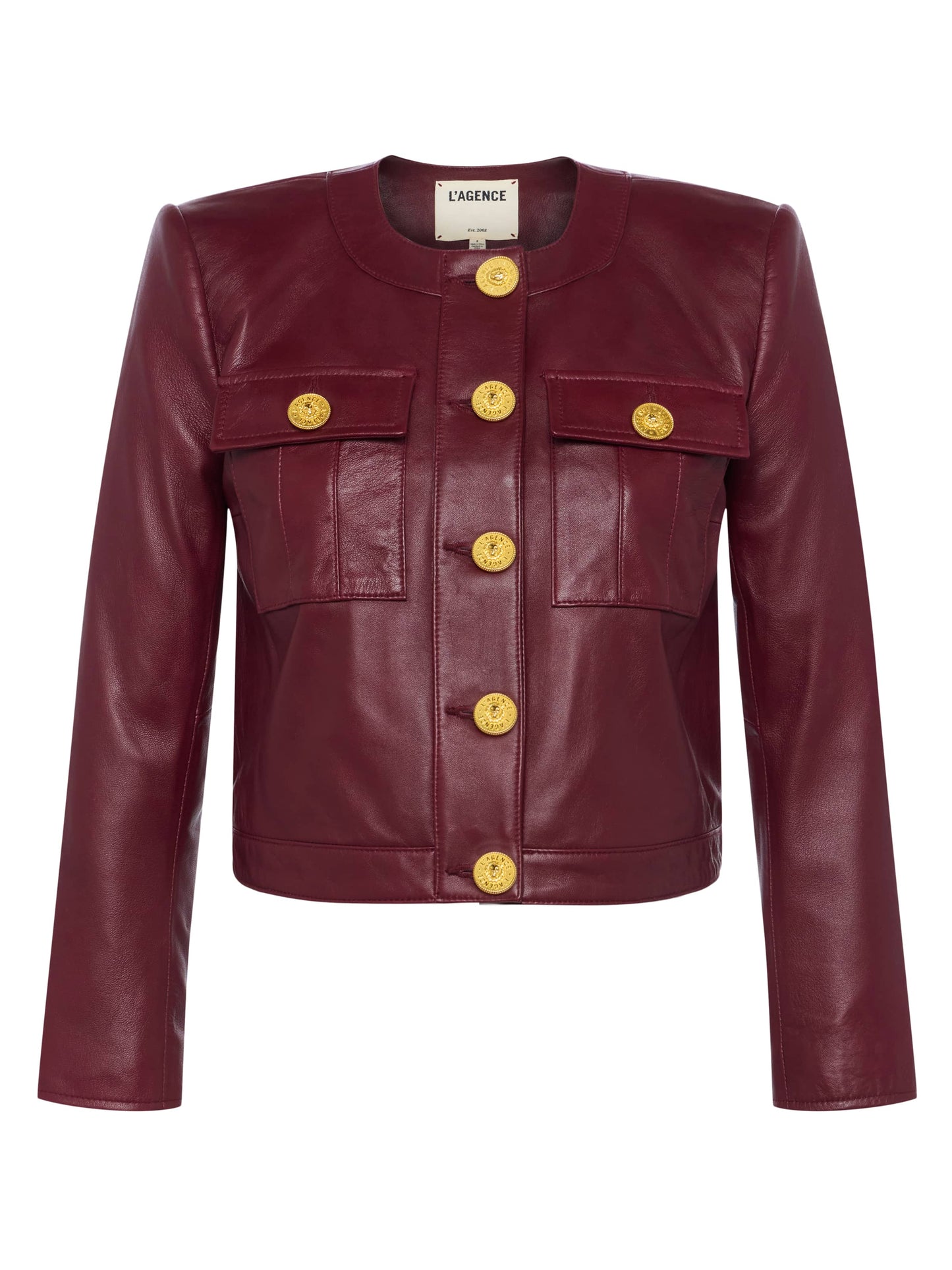 Deidra Cropped Leather Jacket