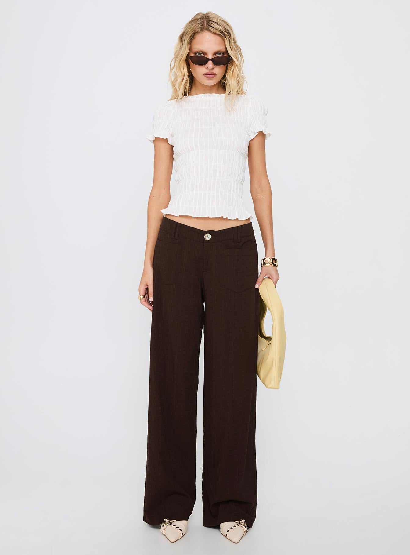 Vendi Low Rise Pant Chocolate