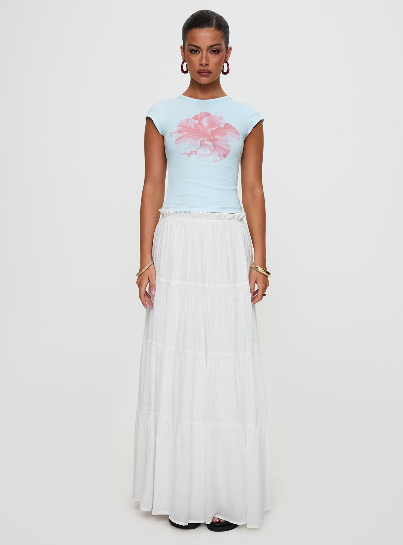 Mya Maxi Skirt White