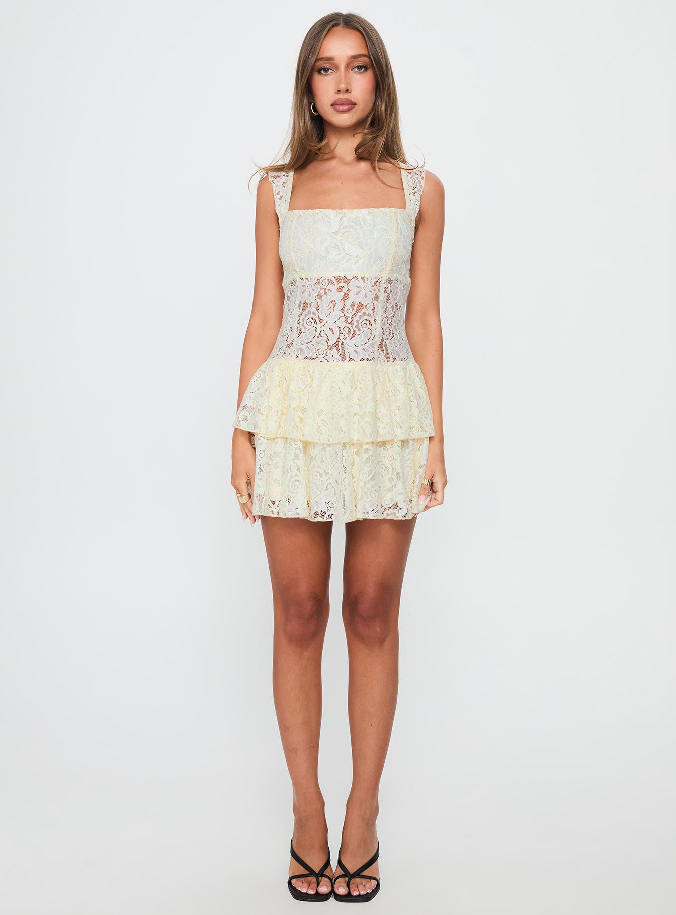 True Connections Lace Playsuit Cream