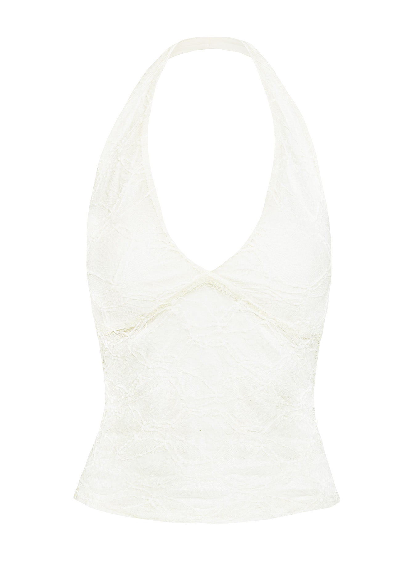 Darrah Lace Halter Top Cream