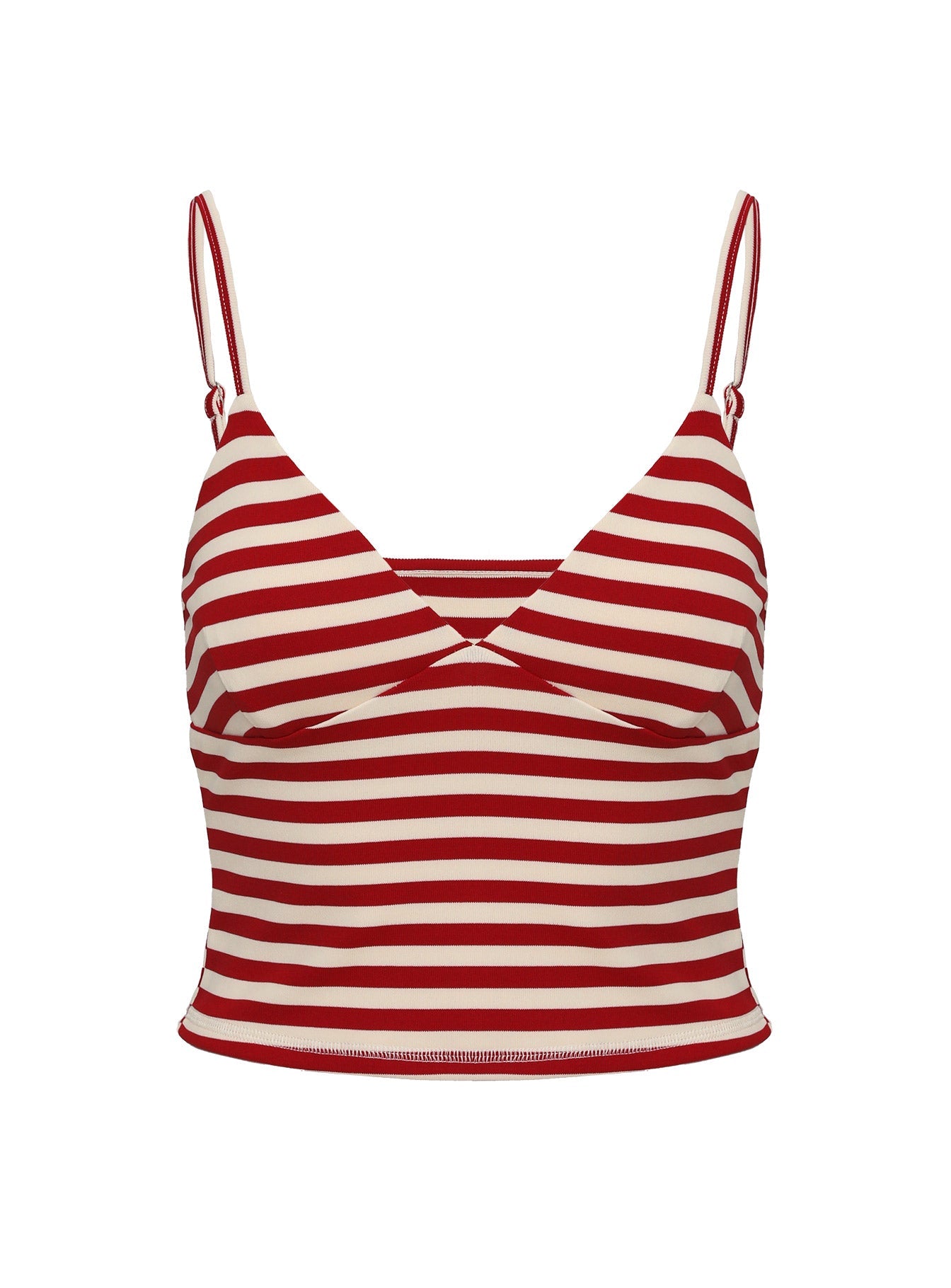 Miztaray Cami Top Red / Cream Stripe