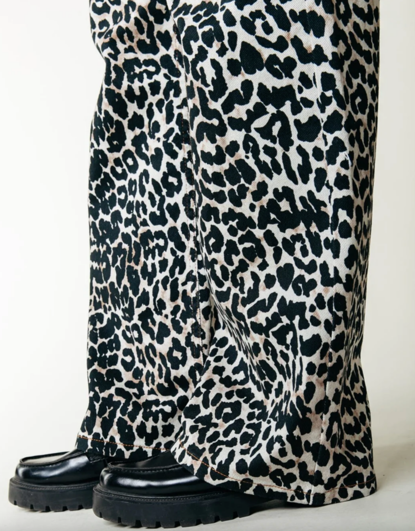 Tinsley Denim Worker Pants - Leopard