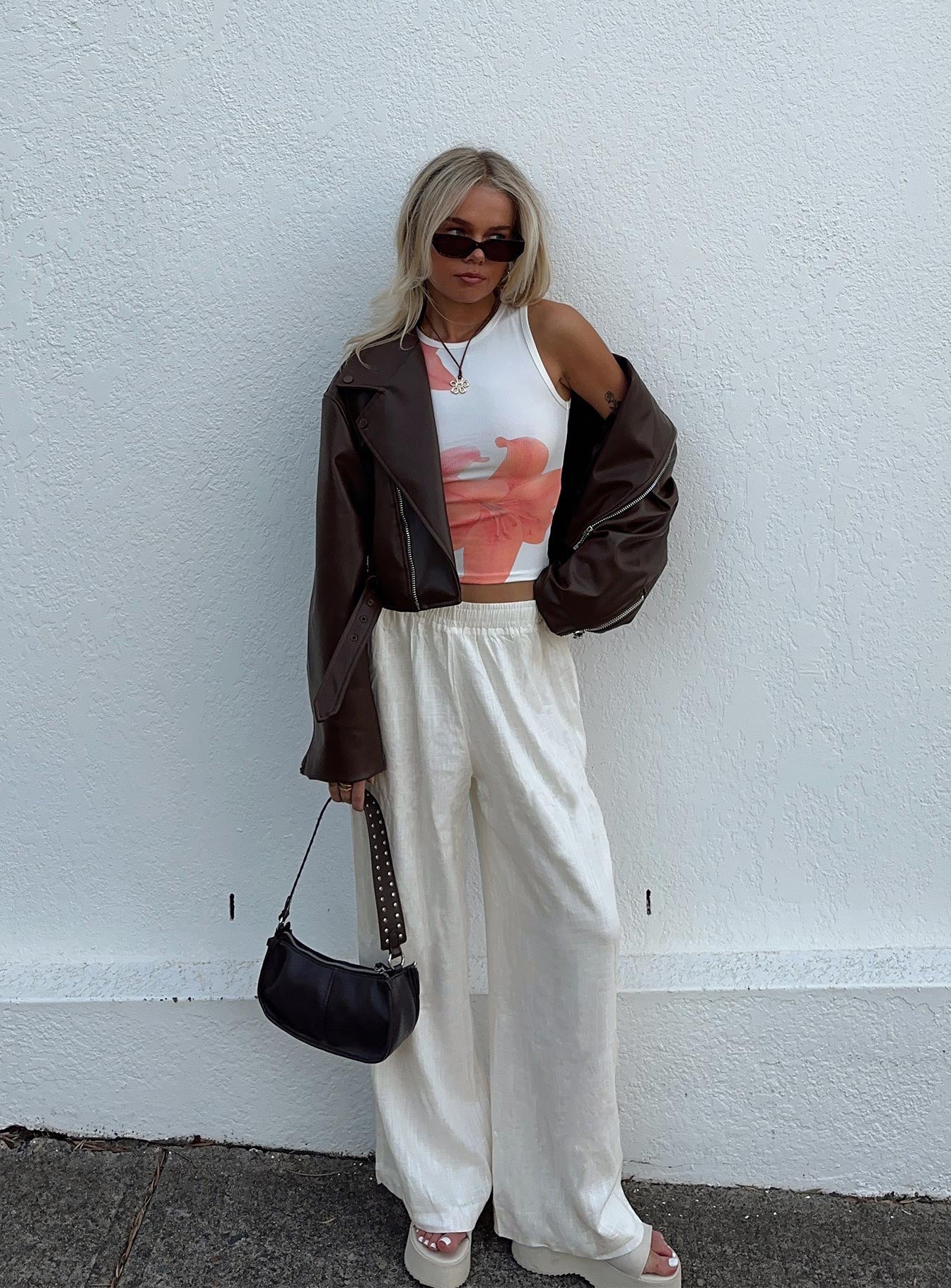 Louis Linen Blend Pants Off White