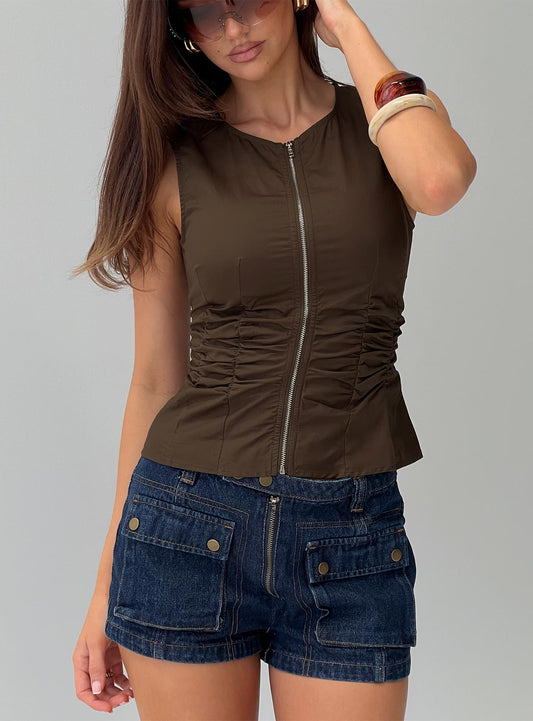 Isibel Top Brown