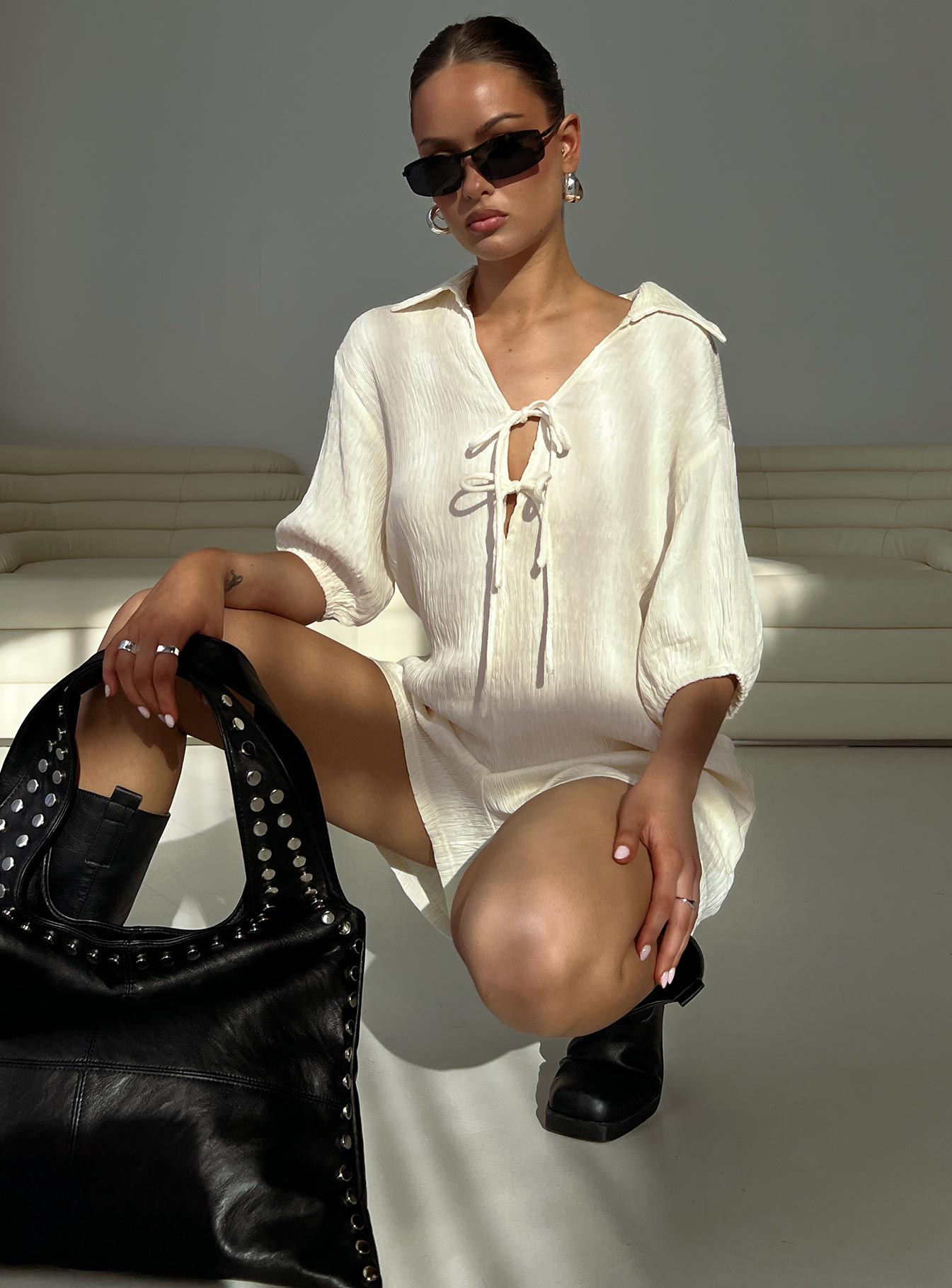 Power Move Romper Beige