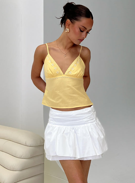 Written In The Stars Mini Skirt White