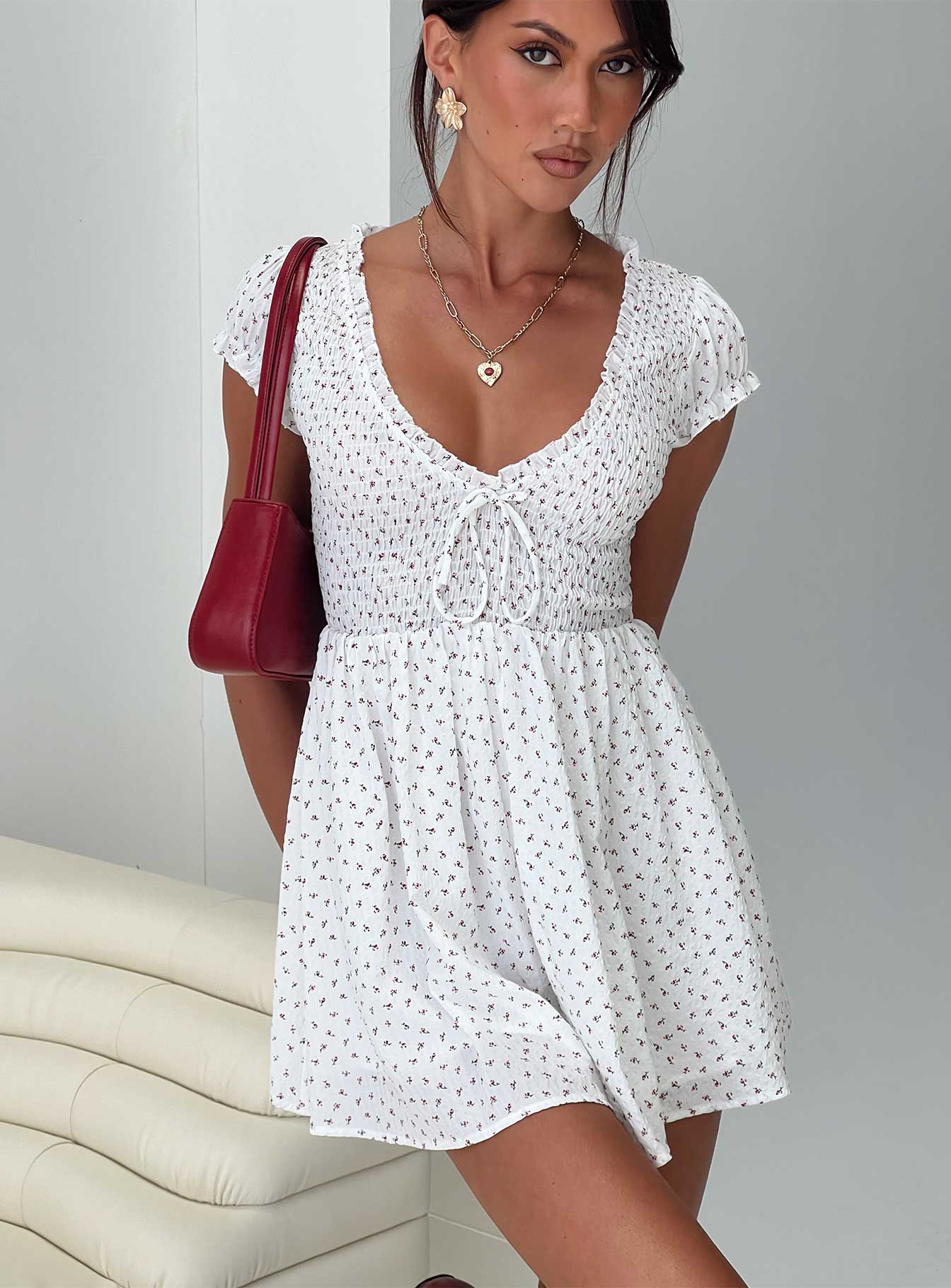 Sweet Talk Playsuit White Floral