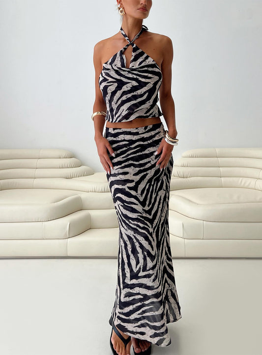 Eleganza Maxi Skirt Zebra