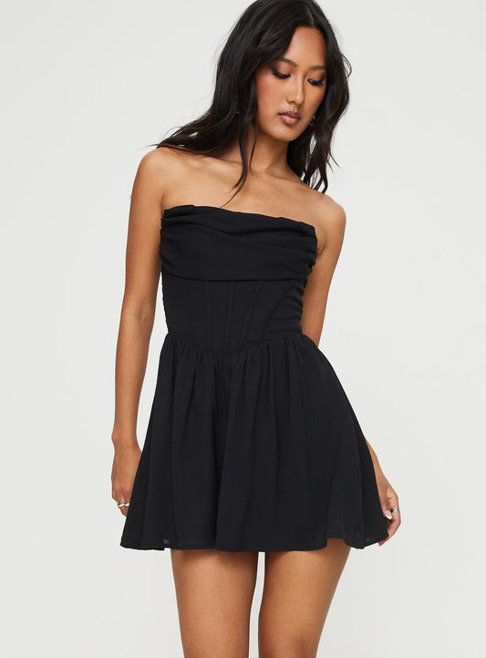 Jaylani Strapless Romper Black