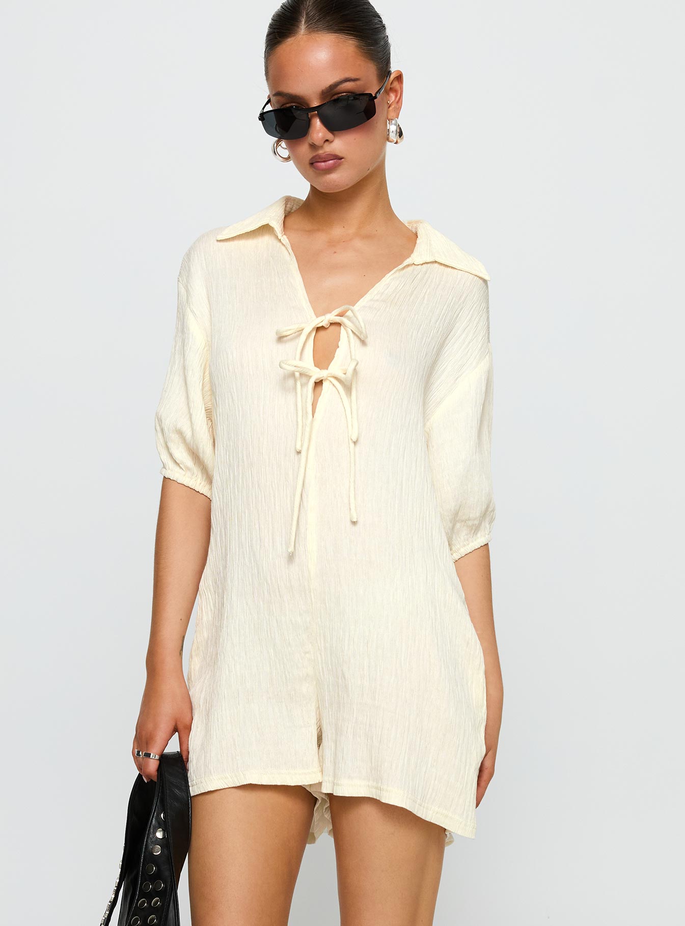 Power Move Romper Beige