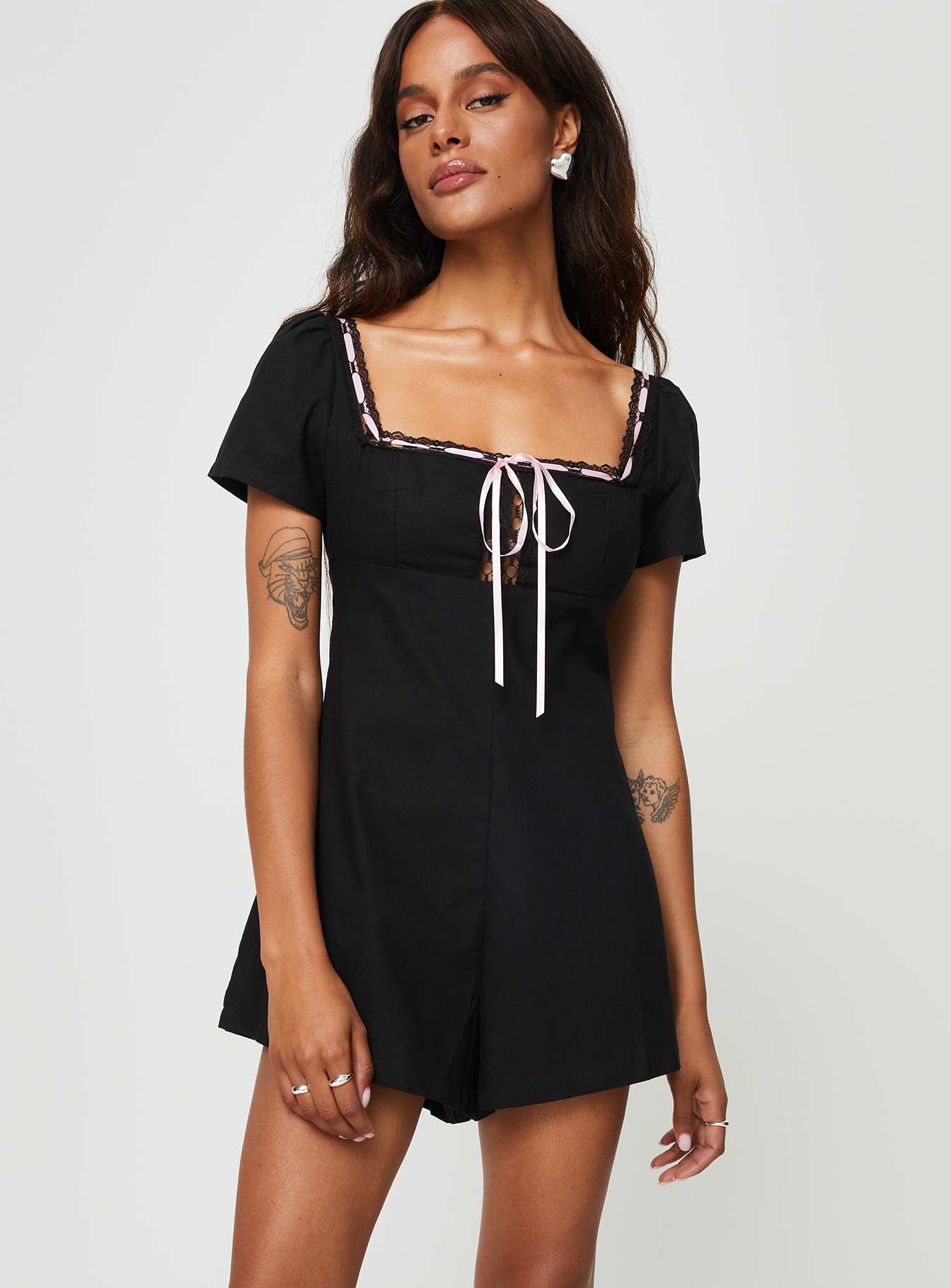 Sararae Romper Black