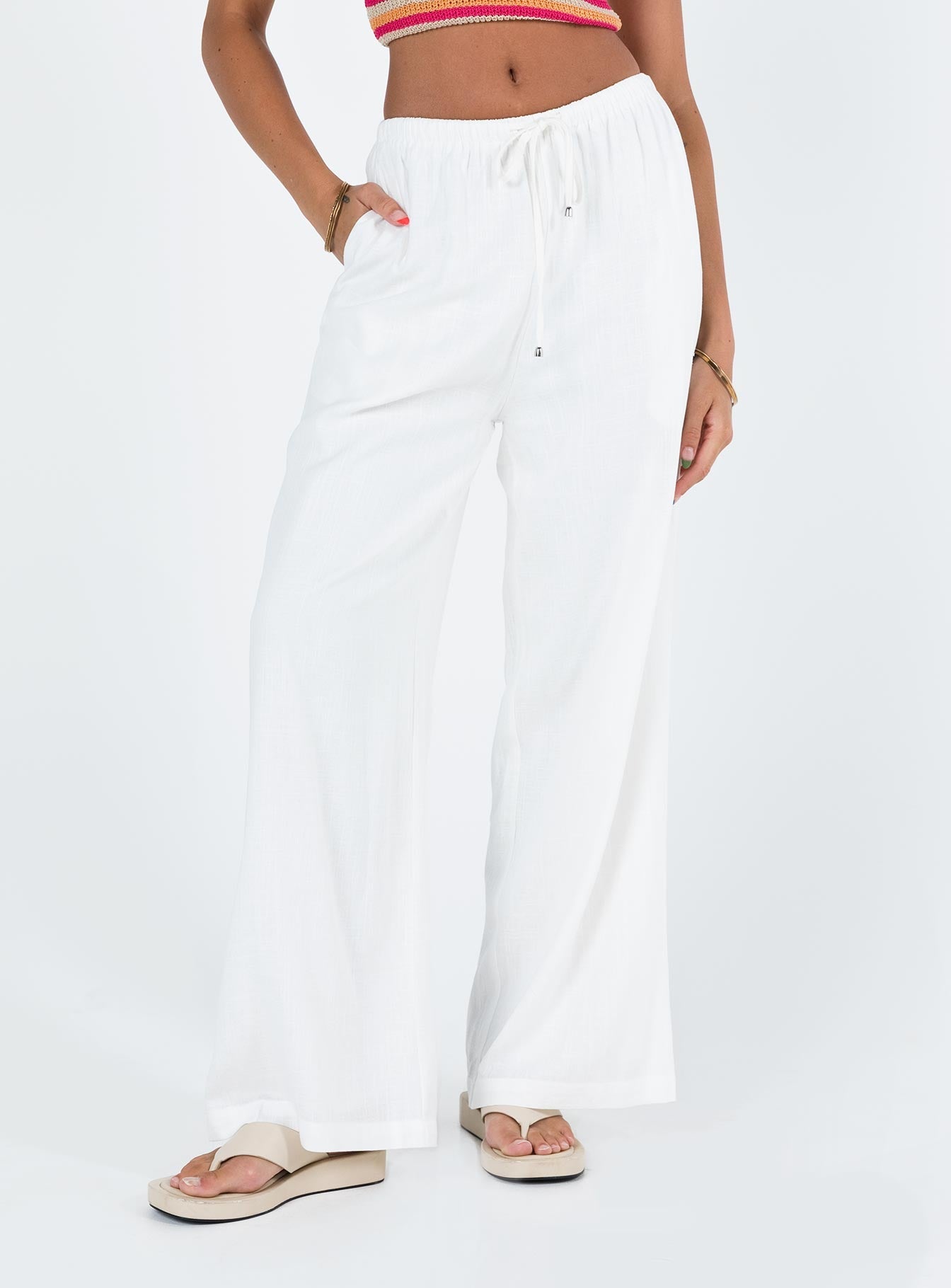 Ogilvie Linen Blend Pants White