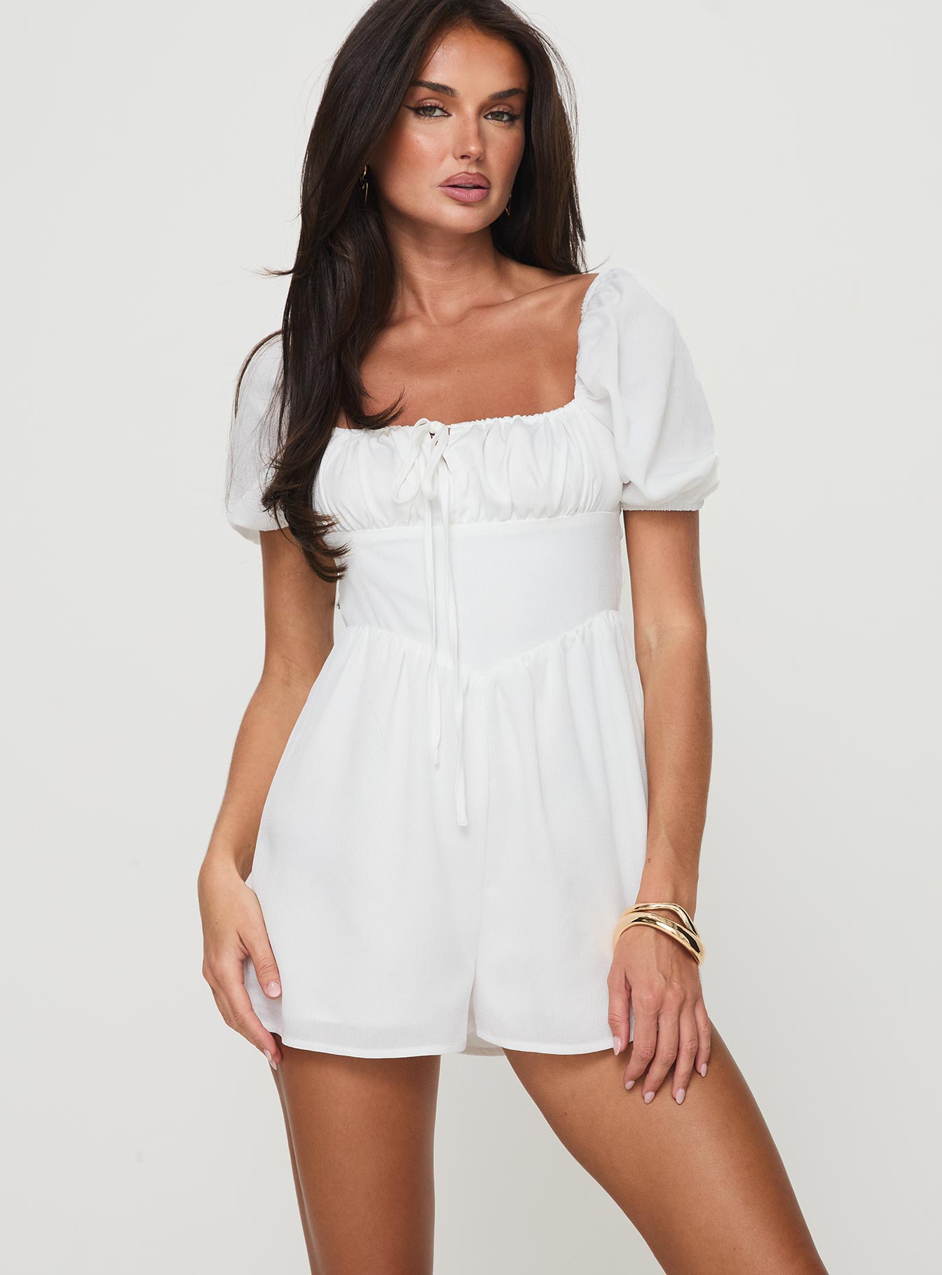 Rooney Romper White