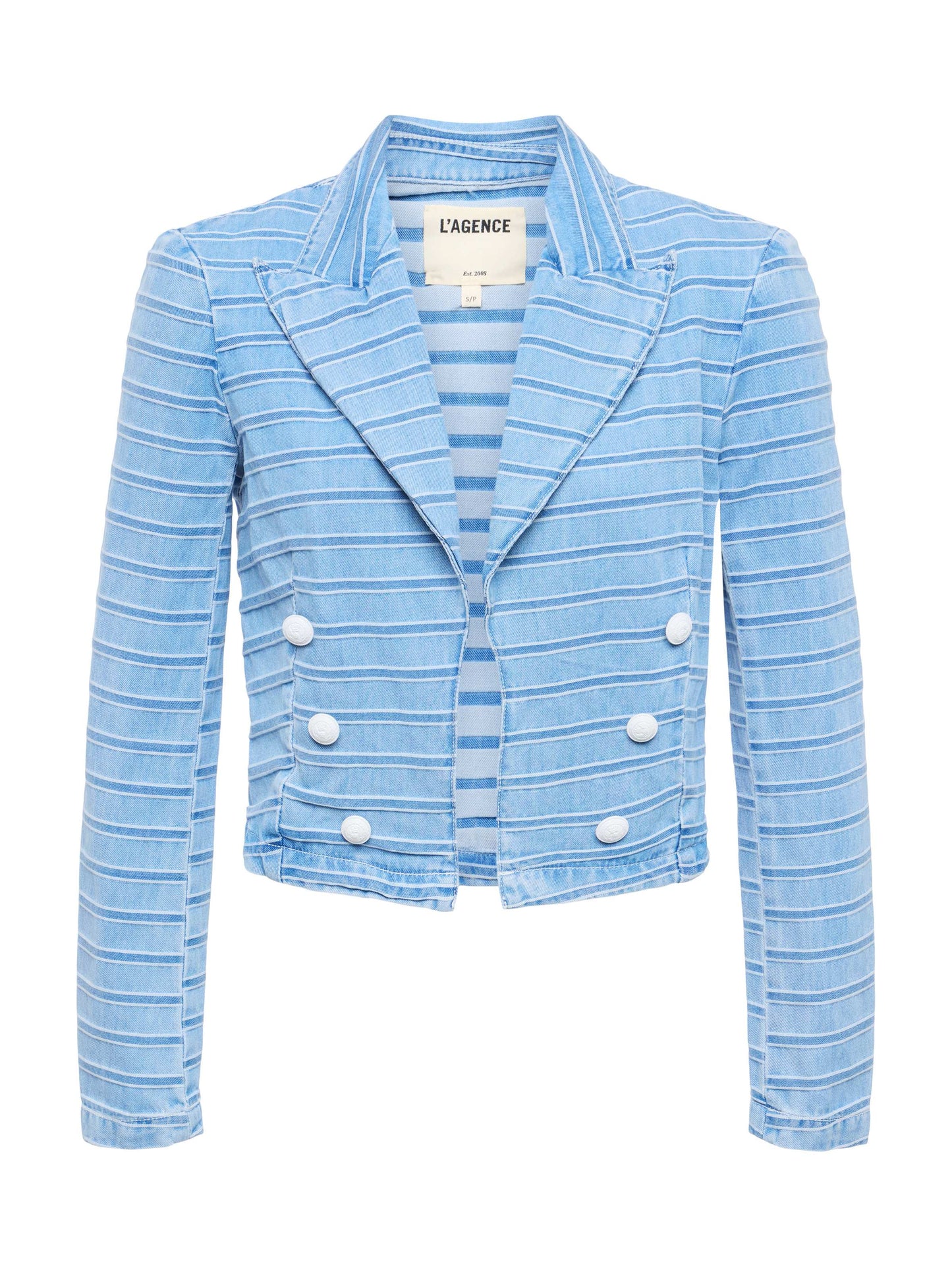 Dolly Striped Denim Blazer
