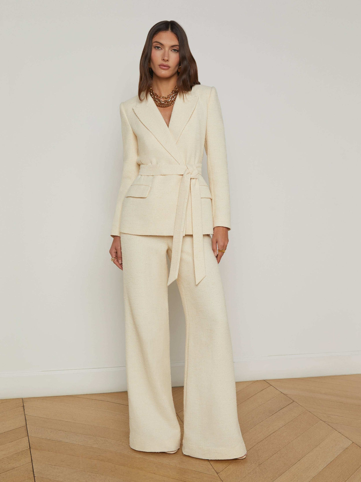 Jordana Tweed Wrap Blazer