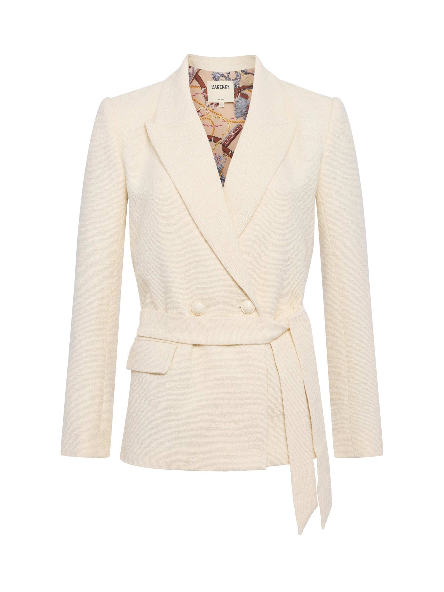 Jordana Tweed Wrap Blazer