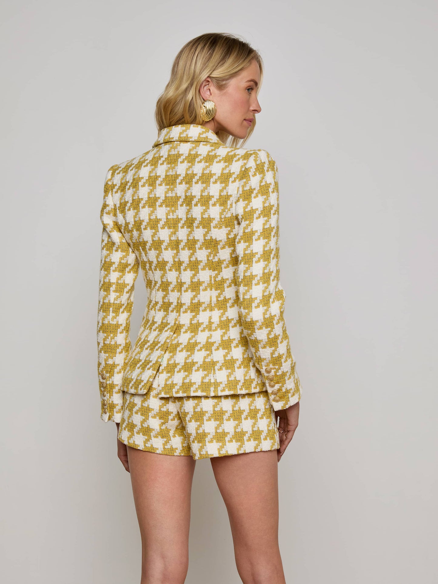 Marie Houndstooth Tweed Blazer