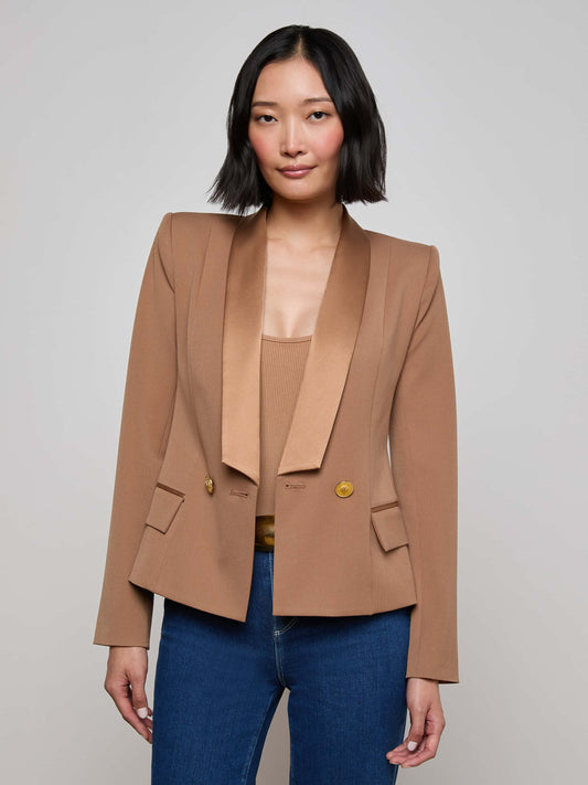 Imogen Satin Lapel Blazer