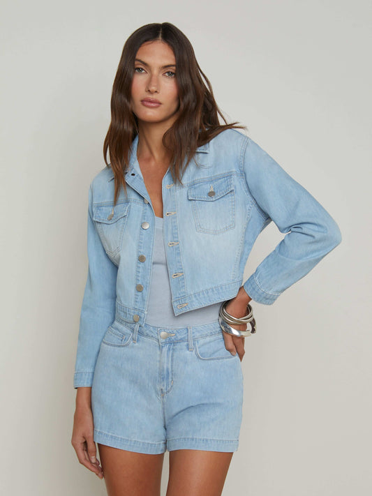 Koda Cropped Chambray Jacket