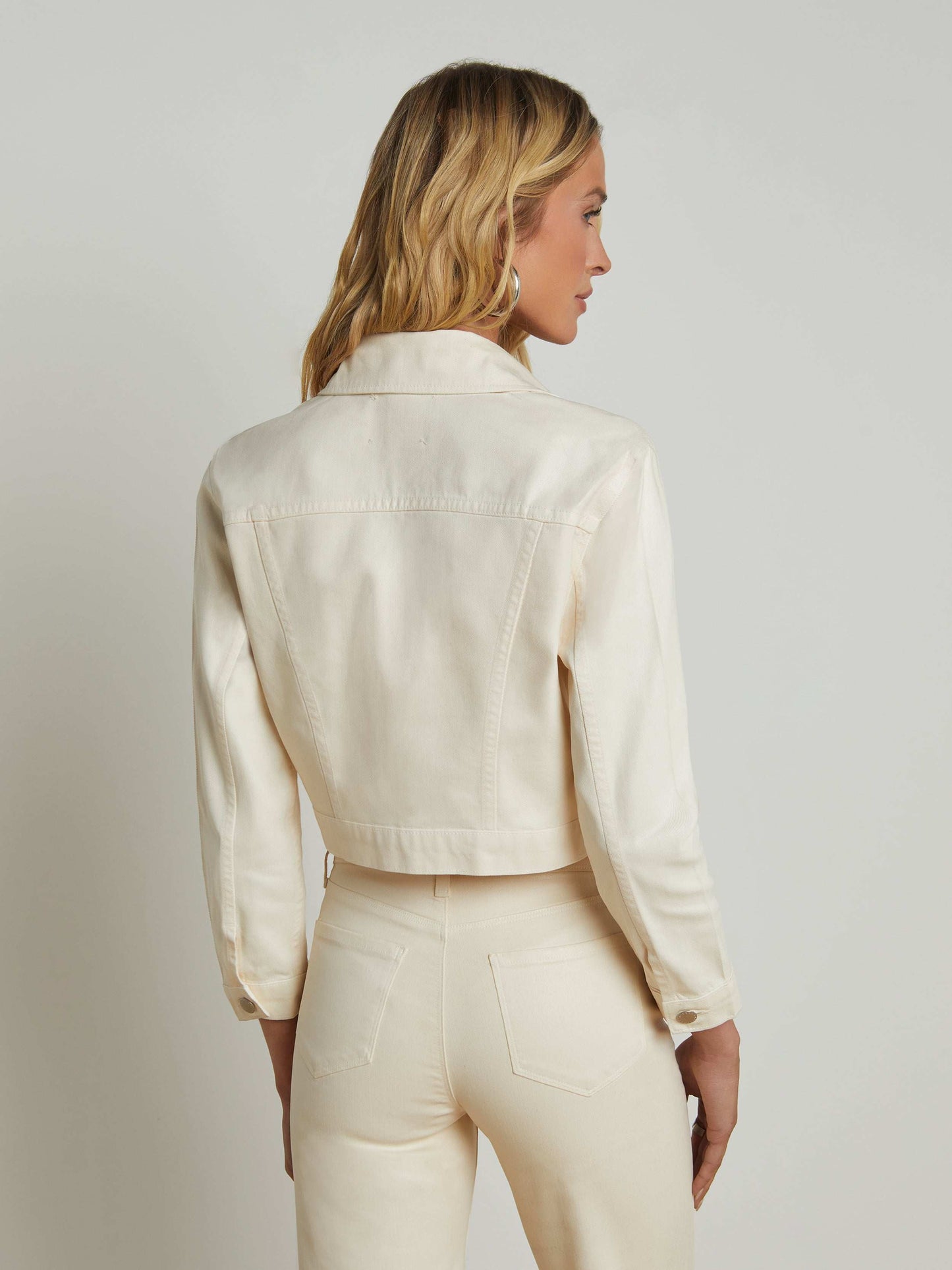 Koda Coated Cropped Denim Jacket