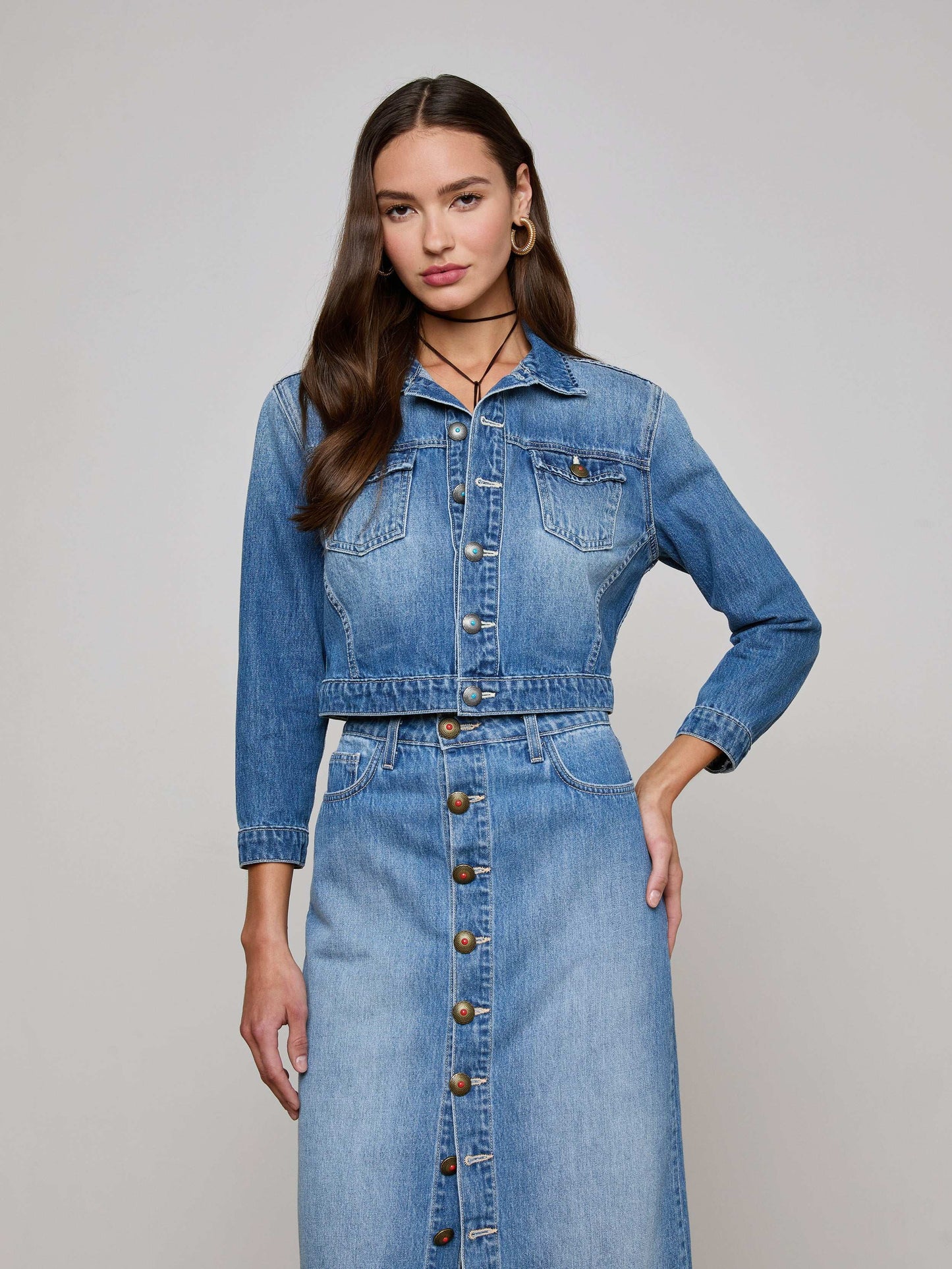Koda Cropped Denim Jacket