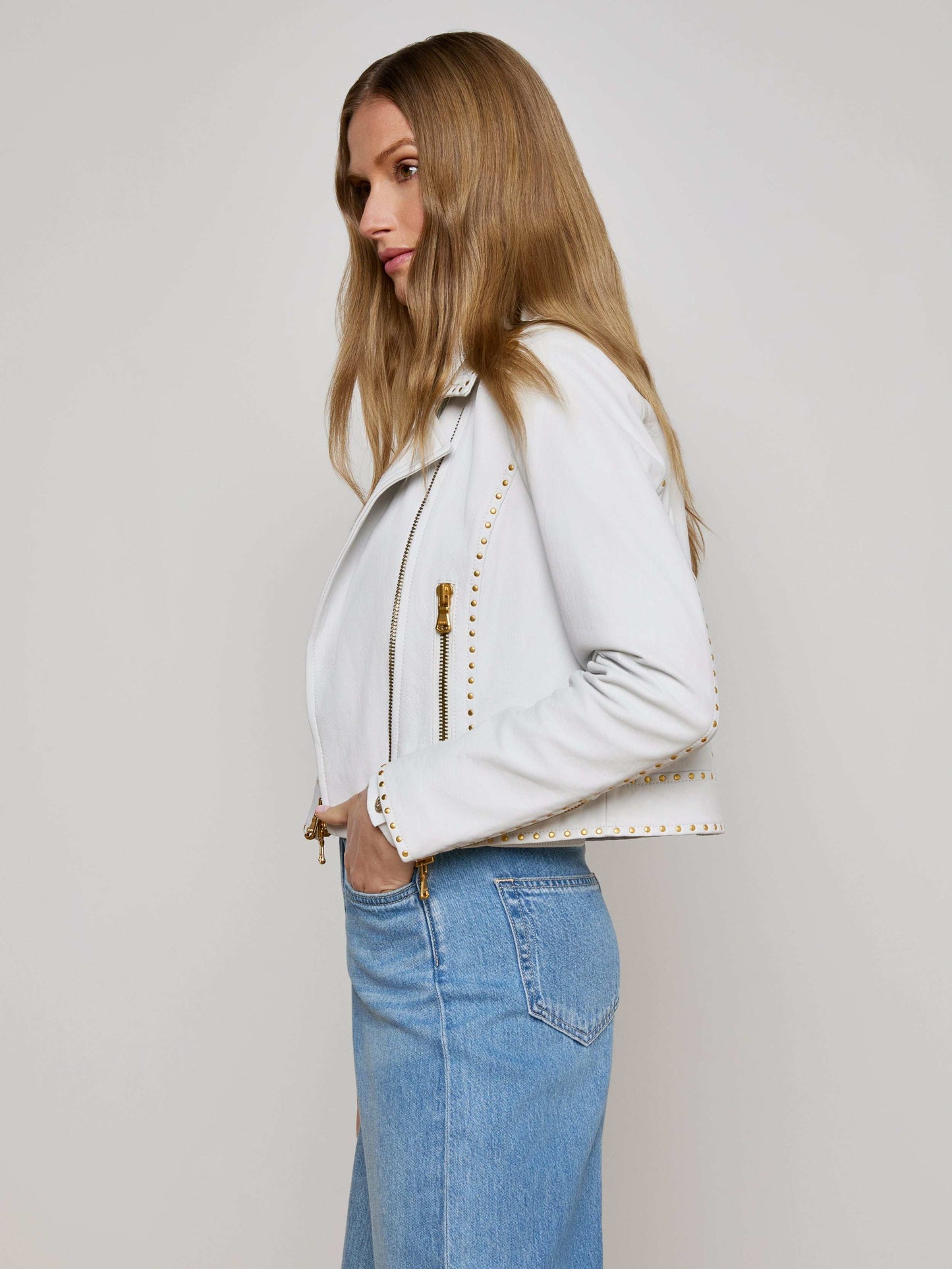 Aelin Studded Leather Jacket