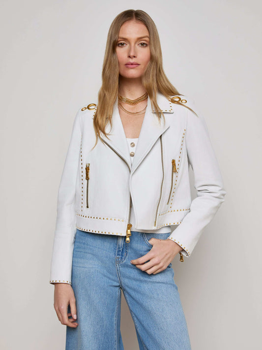 Aelin Studded Leather Jacket