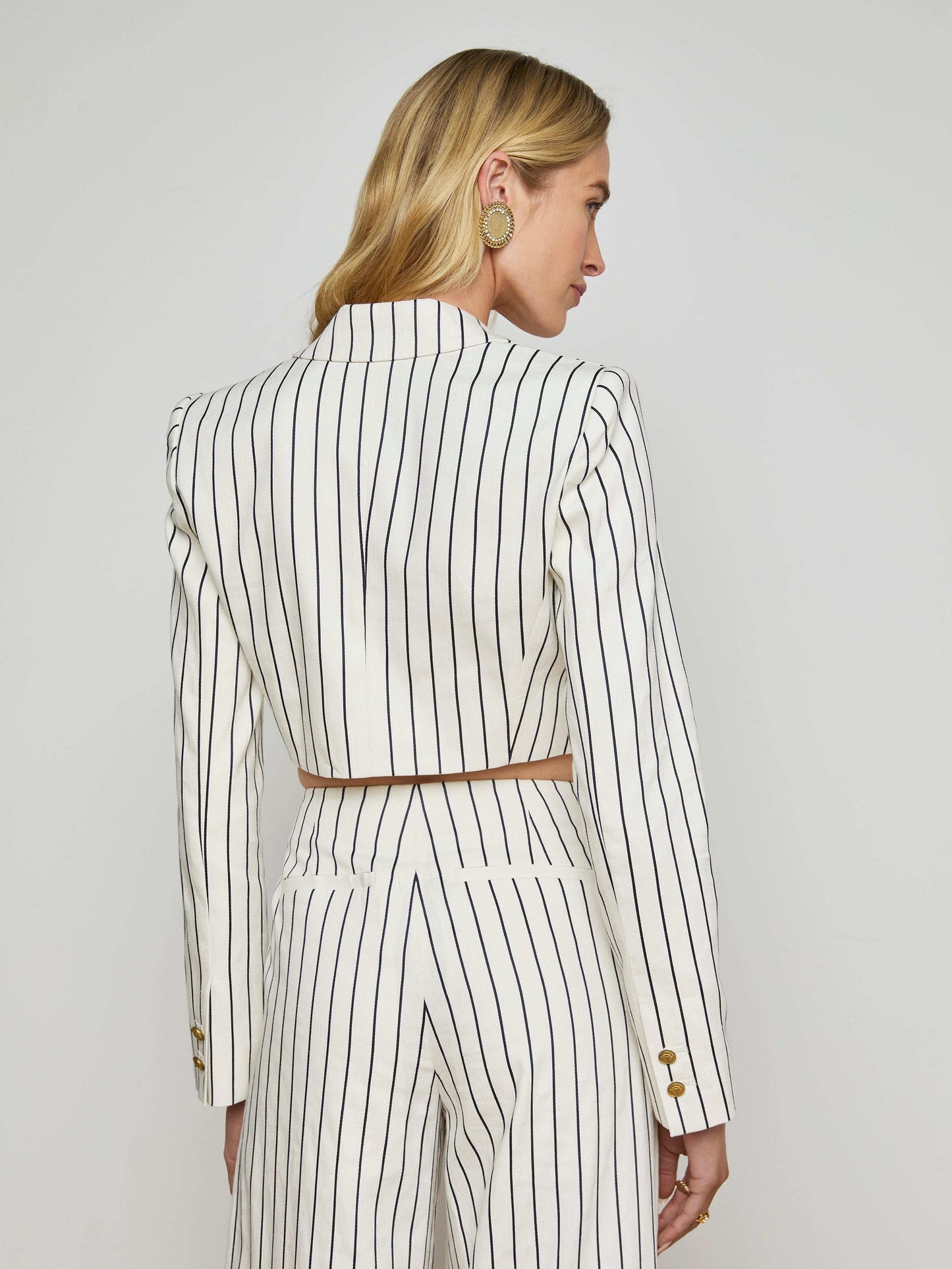 Izzie Striped Cropped Blazer