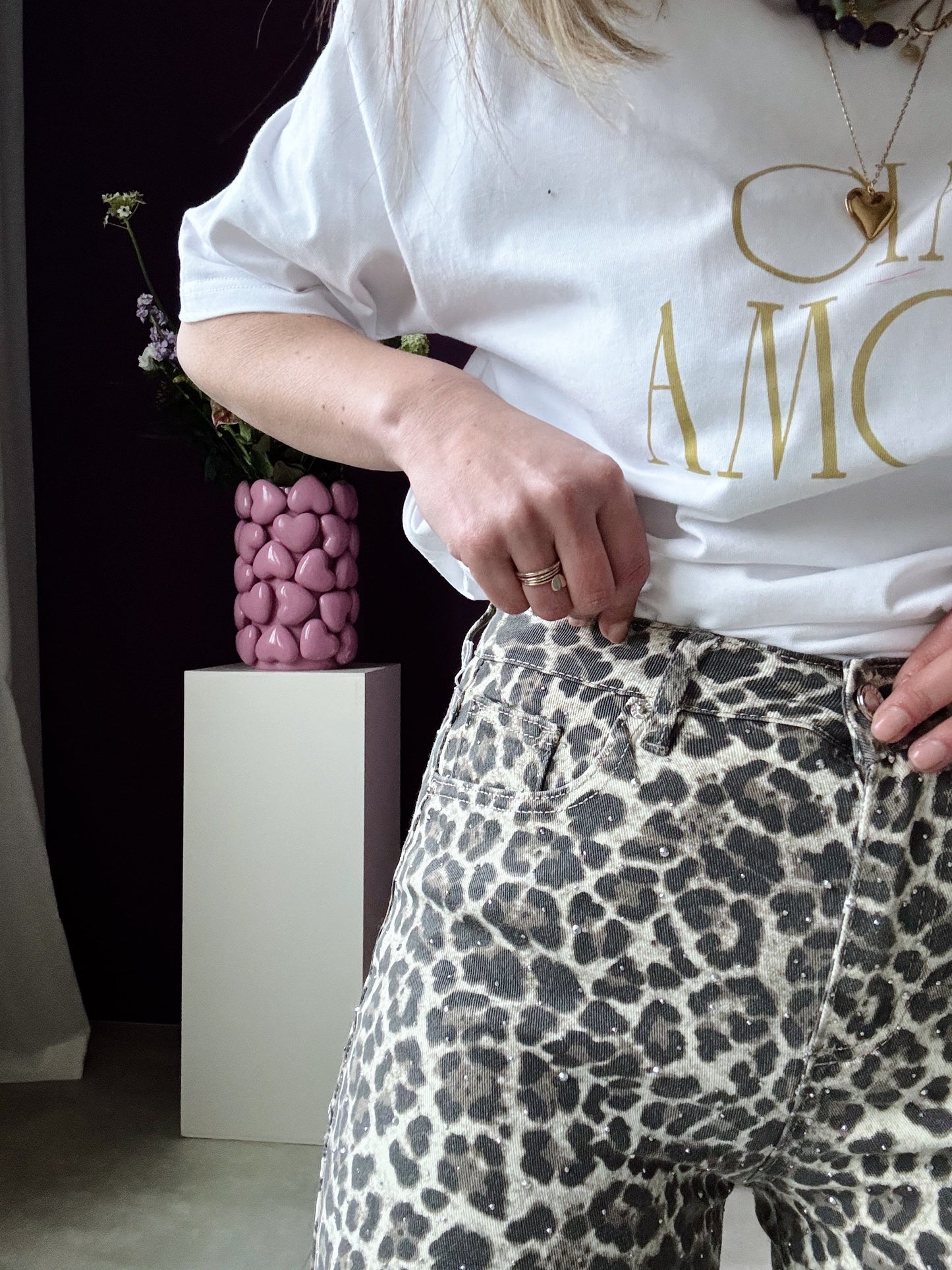 Caia Strass Leopard Jeans