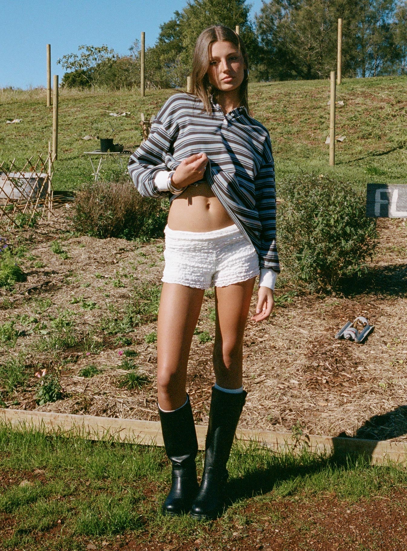 Lunaline Lace Micro Shorts White