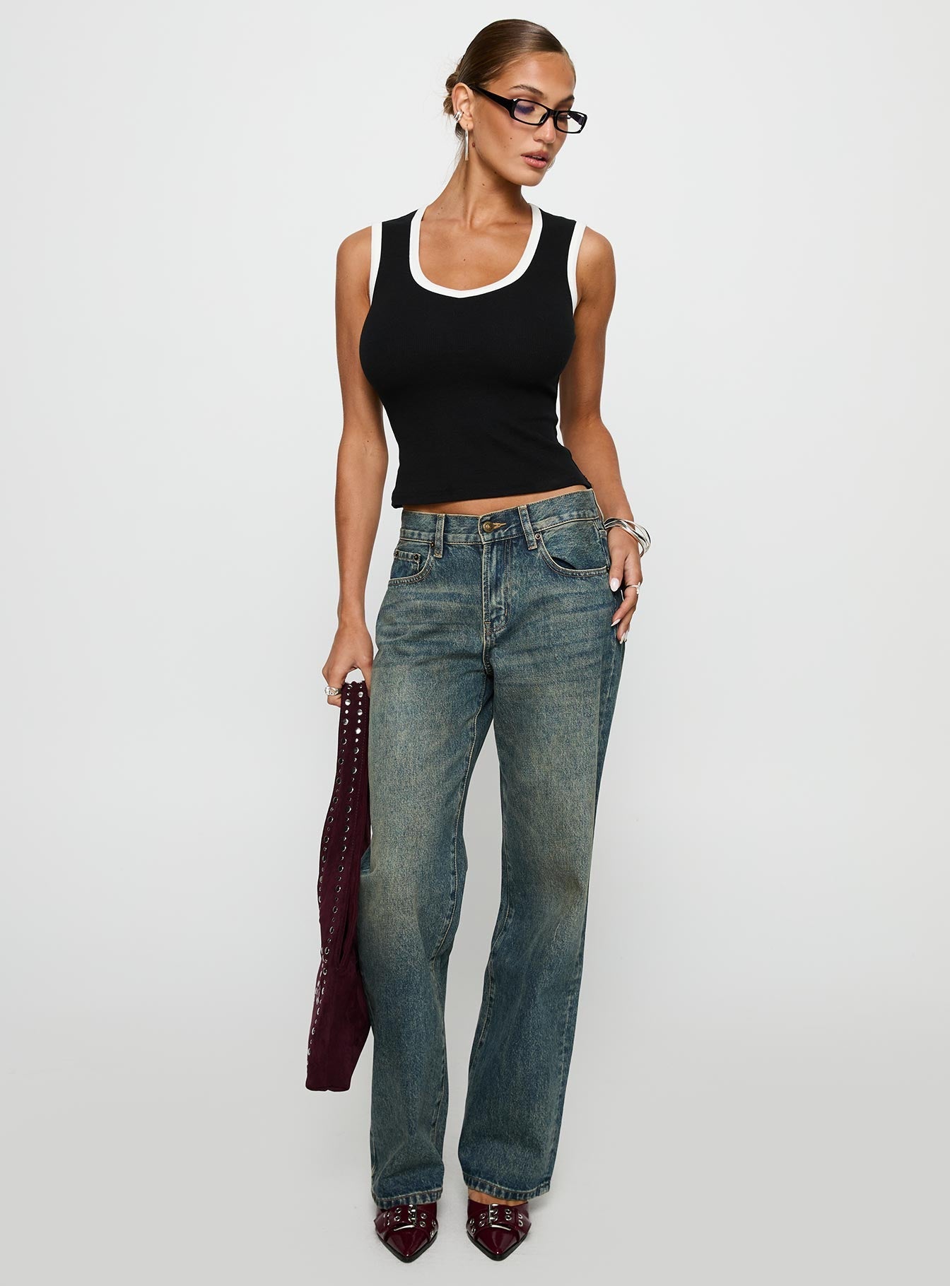 Start Me Up Top Black / White