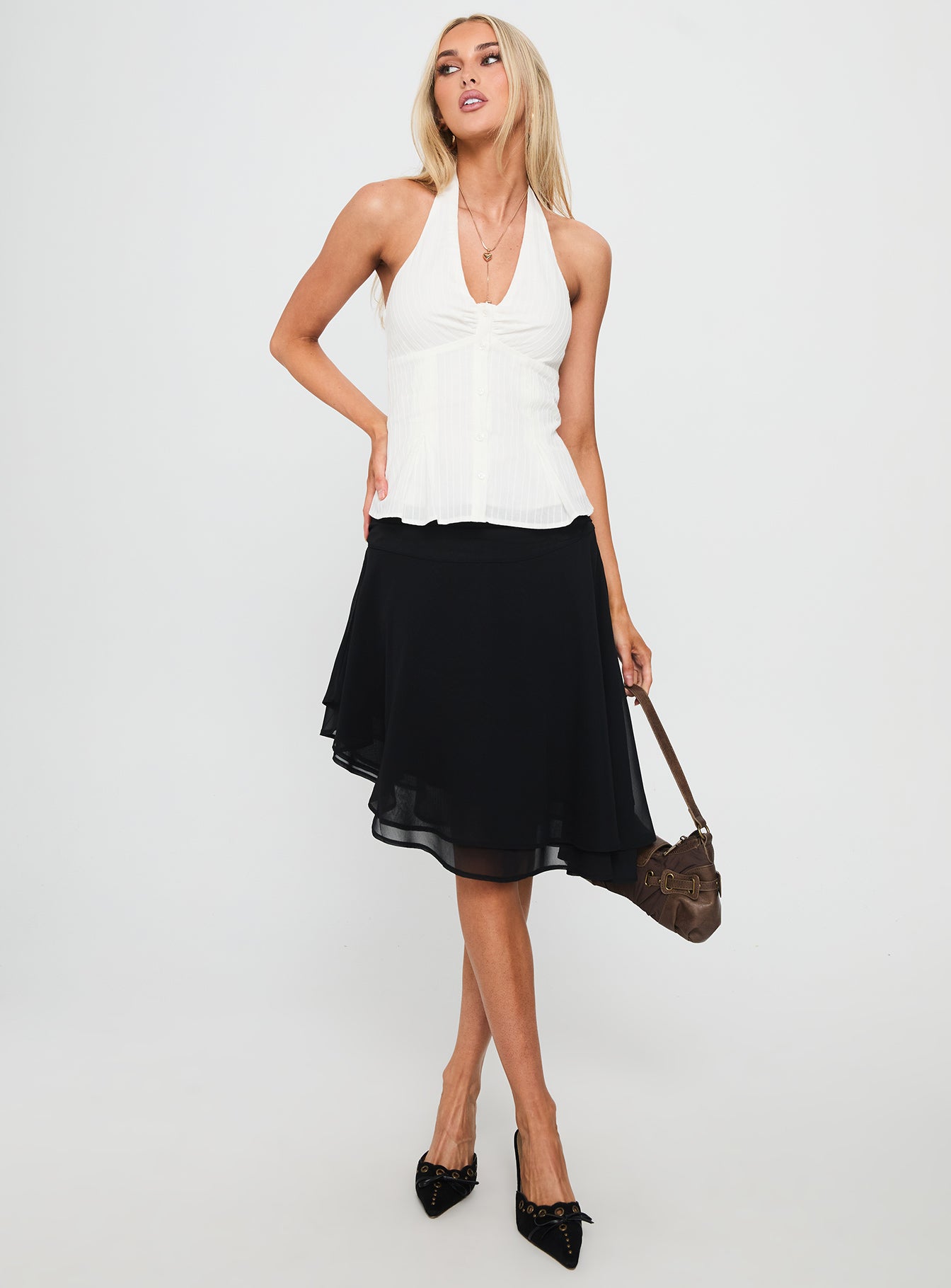 Life Goes By Sleeveless Top White