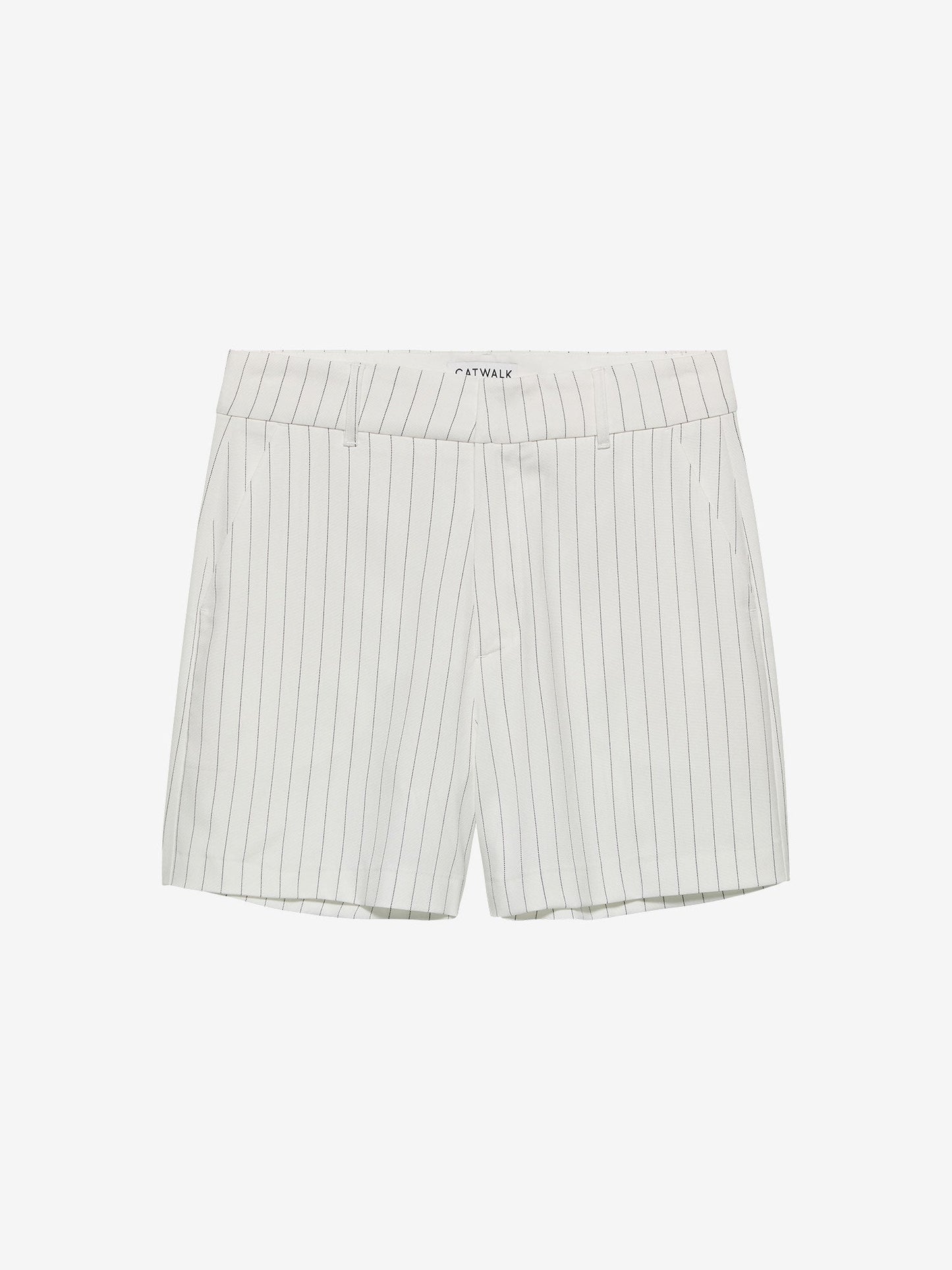 Pinstripe Shorts - Off White