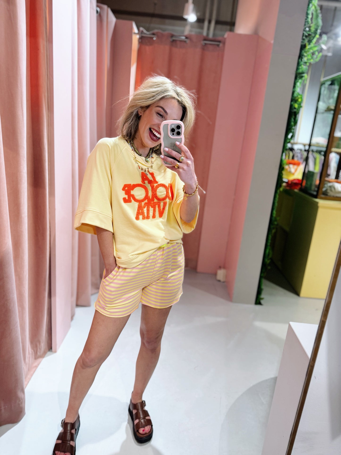 Nala Short - Roze/Geel