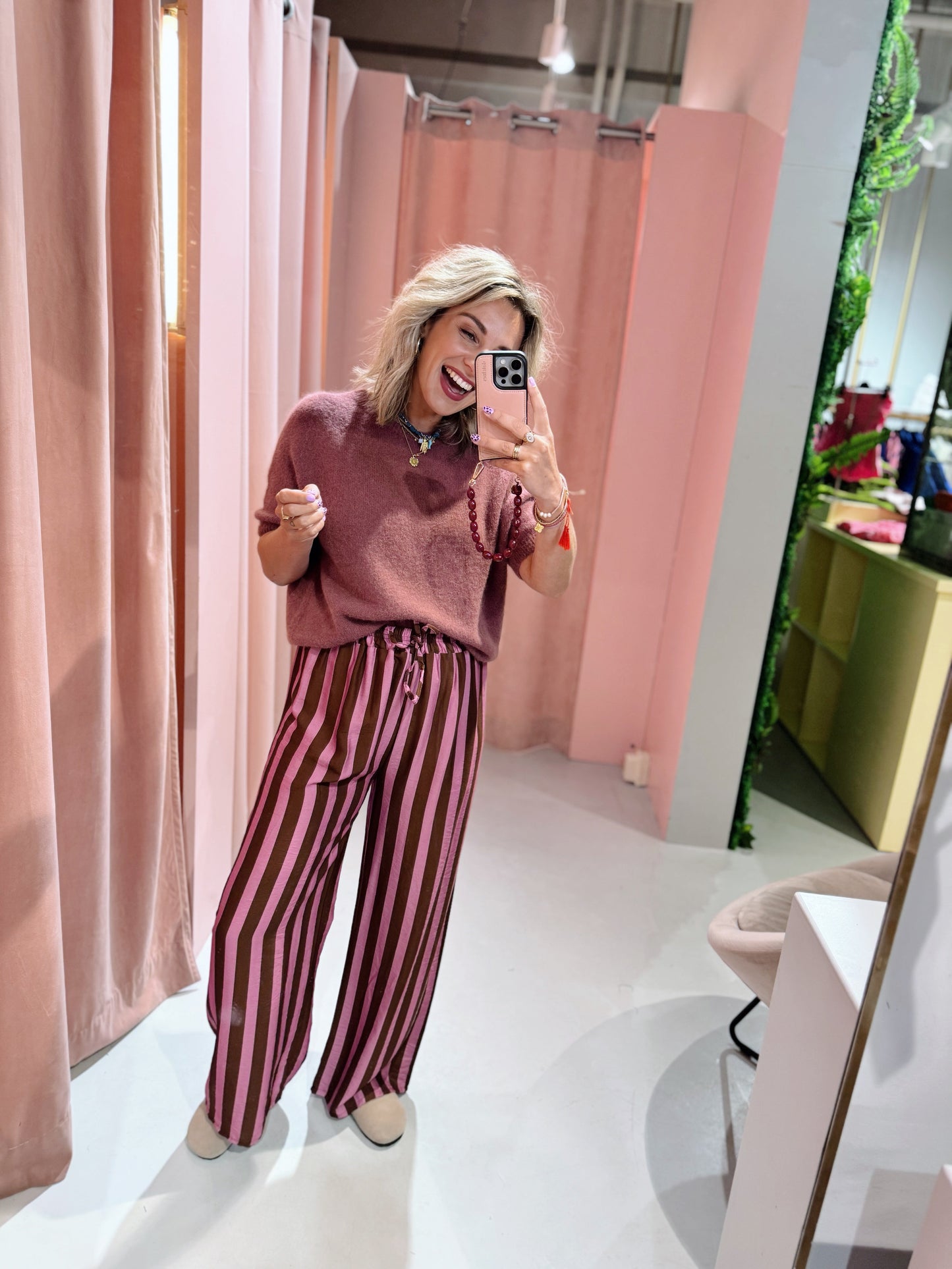 Lilian Pants - Roze/Bruin