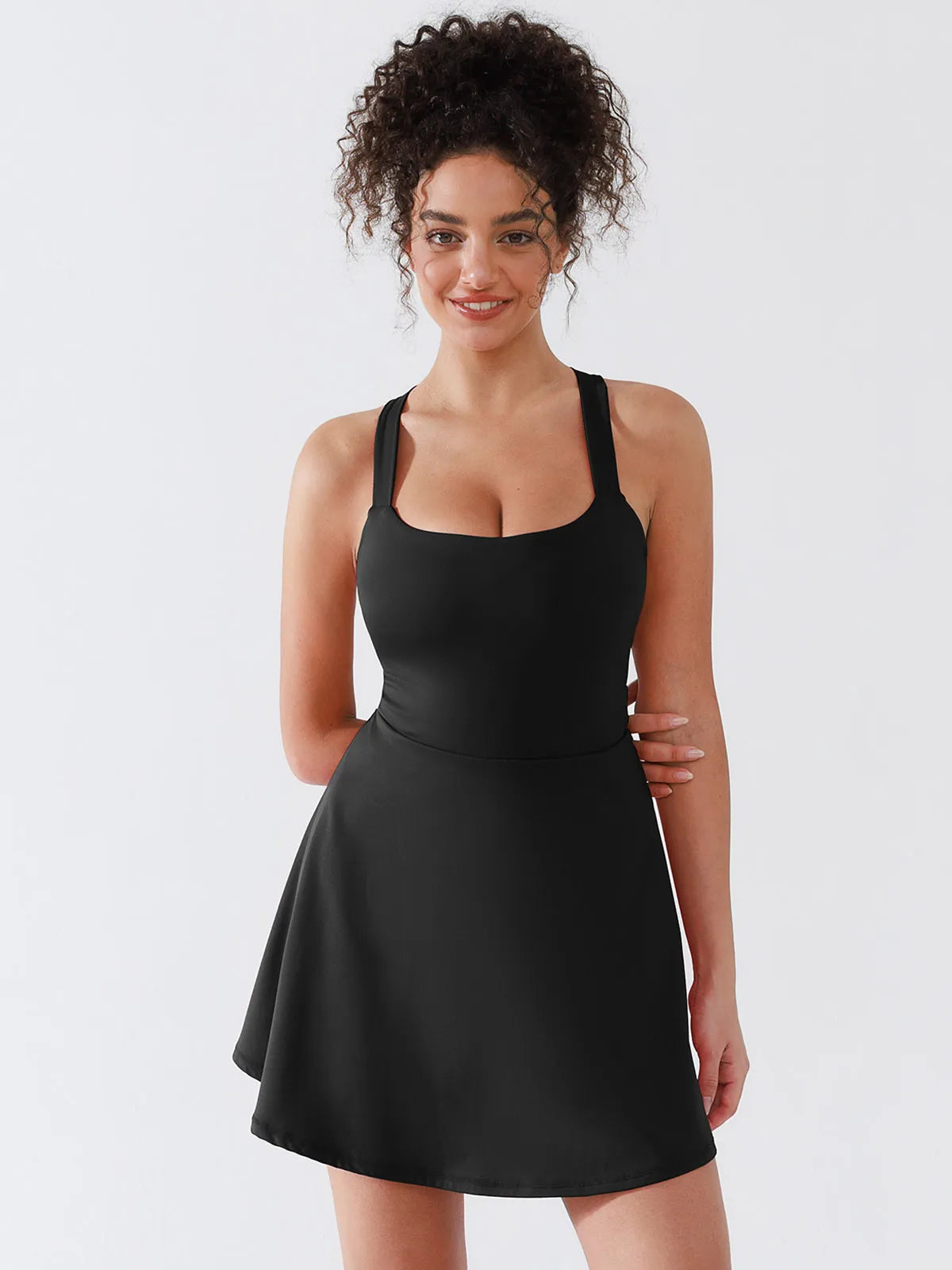 BRXL A-Line Twist-Back Cutout Tennis Dress