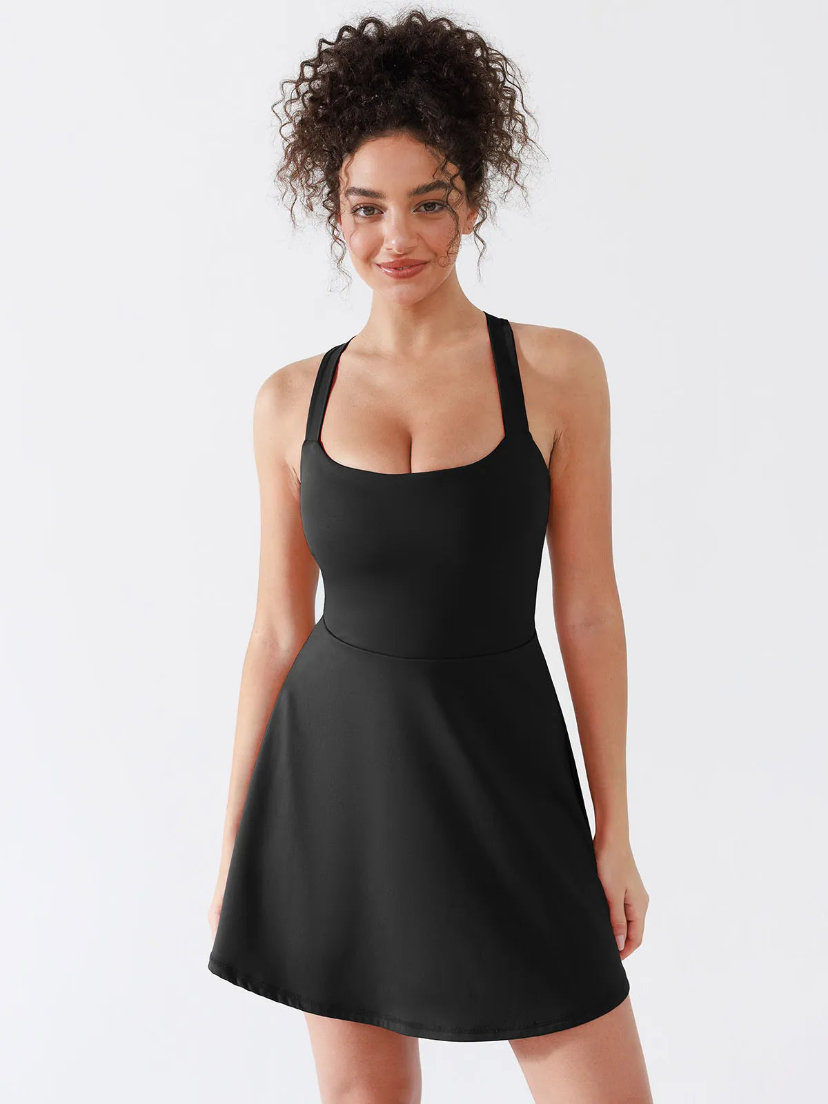 BRXL A-Line Twist-Back Cutout Tennis Dress