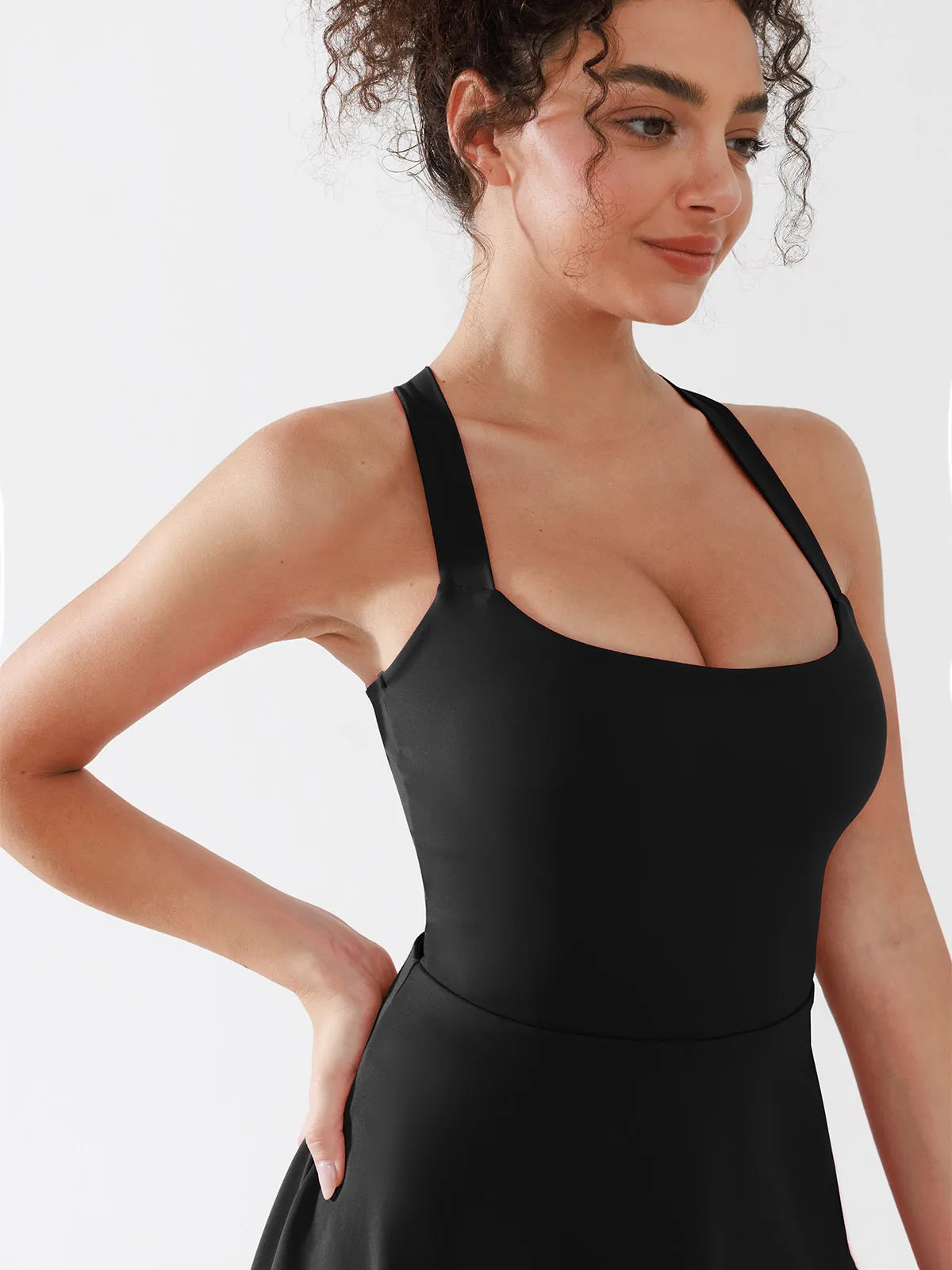 BRXL A-Line Twist-Back Cutout Tennis Dress