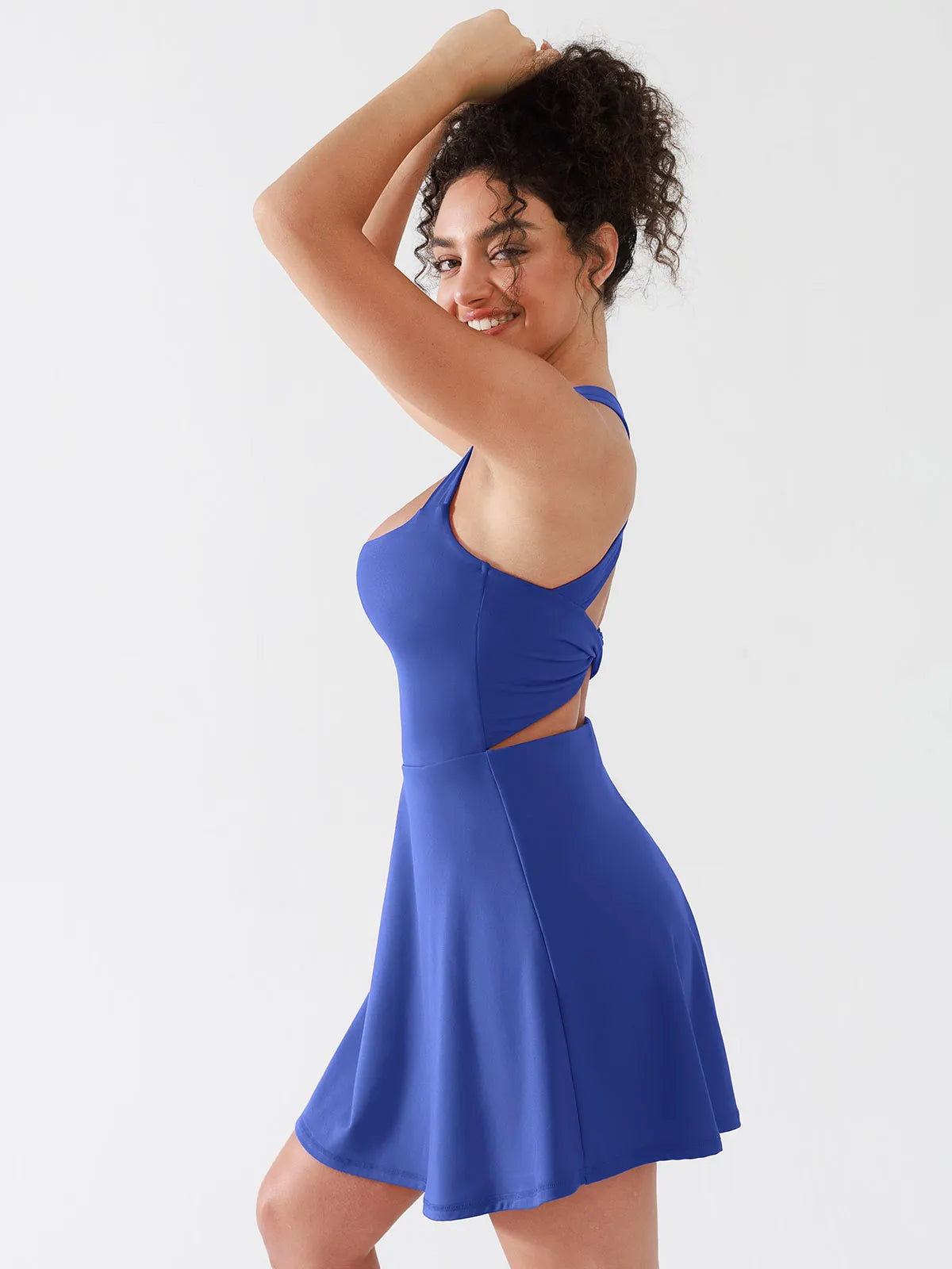 BRXL A-Line Twist-Back Cutout Tennis Dress