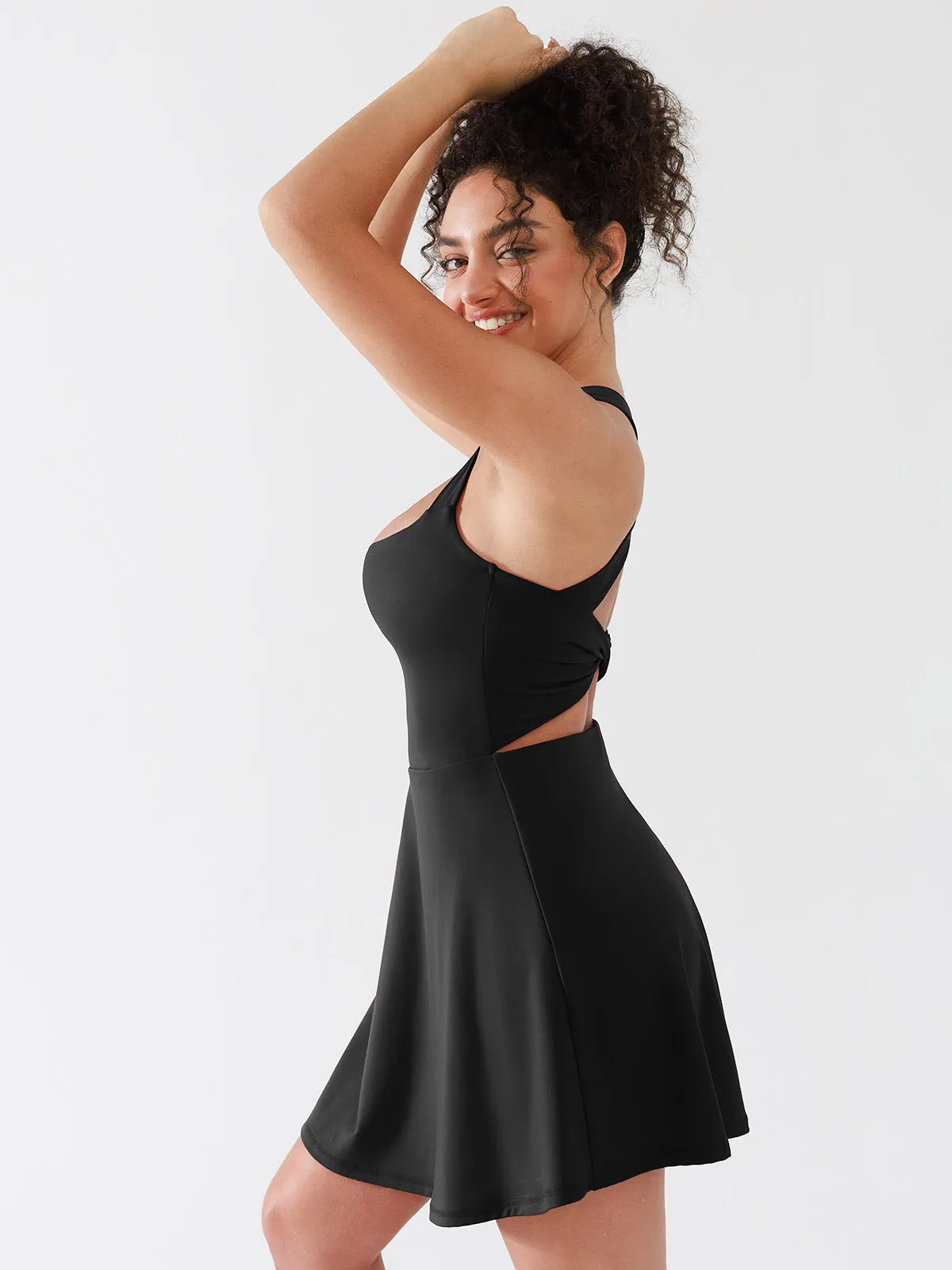 BRXL A-Line Twist-Back Cutout Tennis Dress