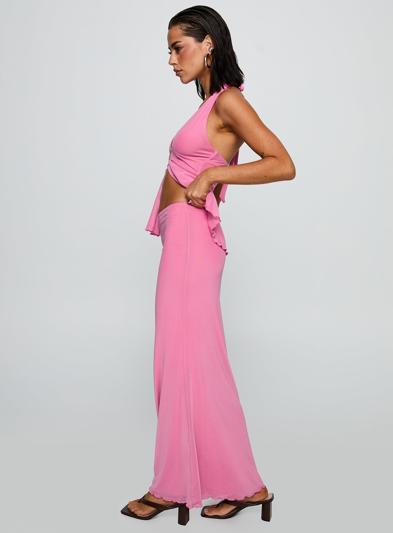 De Angelo Maxi Skirt Pink