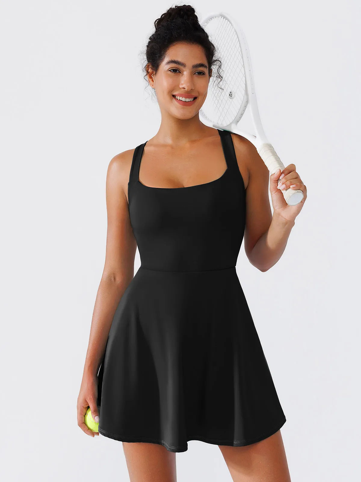 BRXL A-Line Twist-Back Cutout Tennis Dress