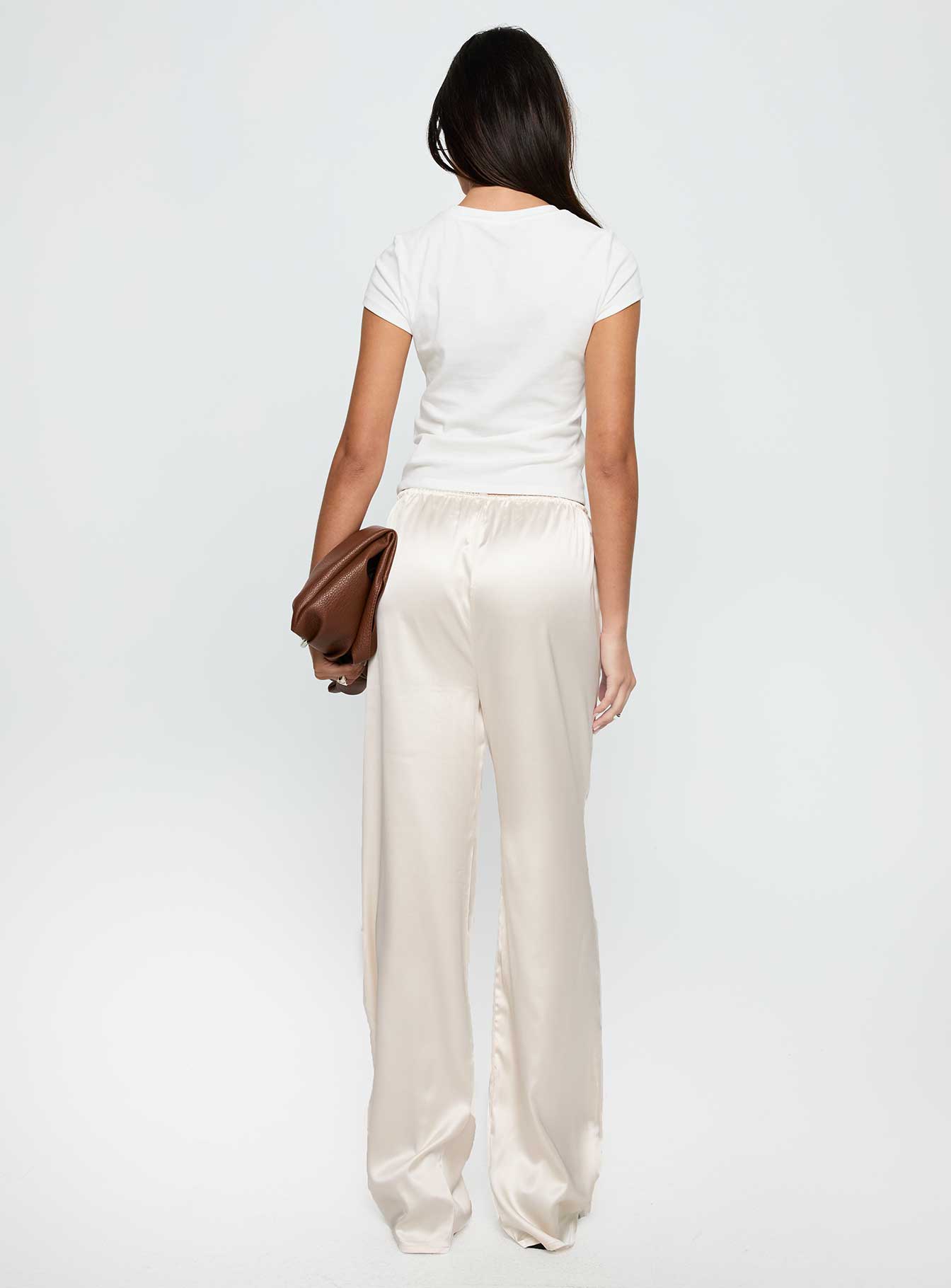 Soulstar Satin Pants Champagne