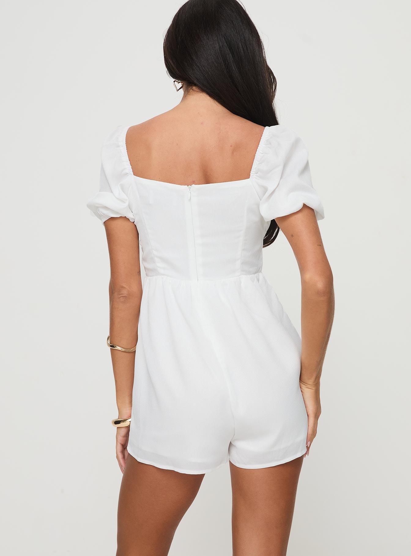 Rooney Romper White
