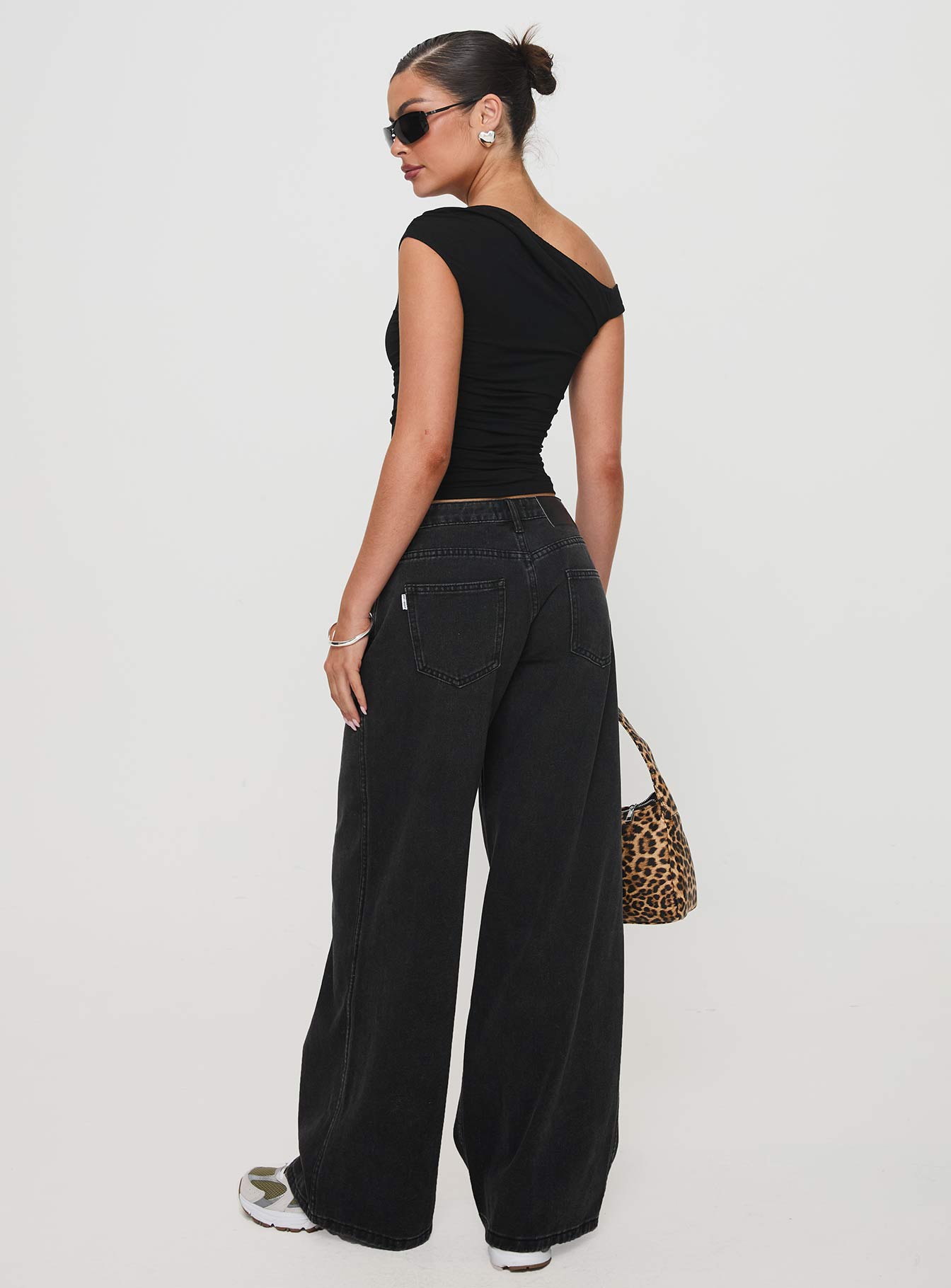 Ramos Low Rise Straight Leg Jeans Washed Black Petite