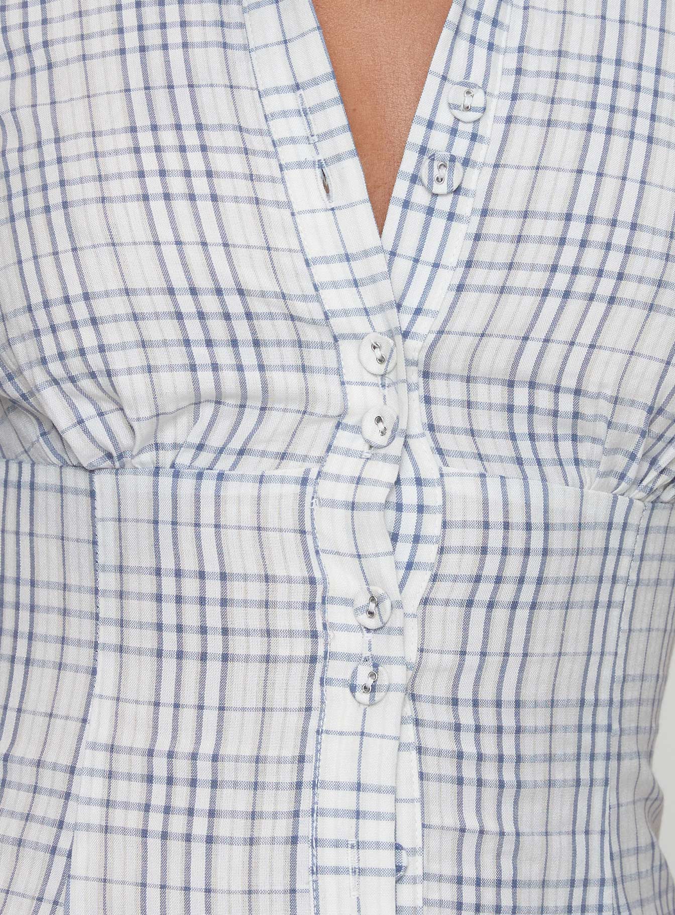 Cottesloe Blouse Top Blue Check