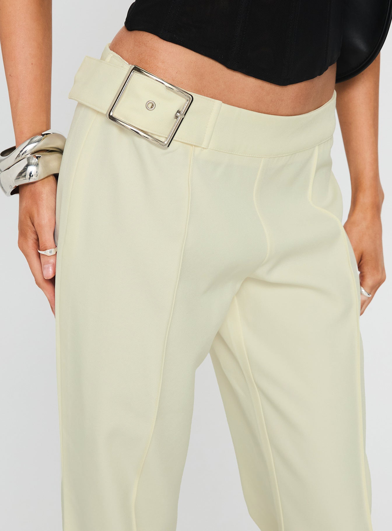 Alyanna Hardware Pants Cream