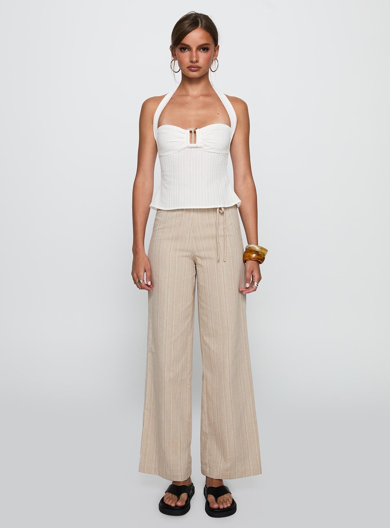 Isabetta Halter Top White